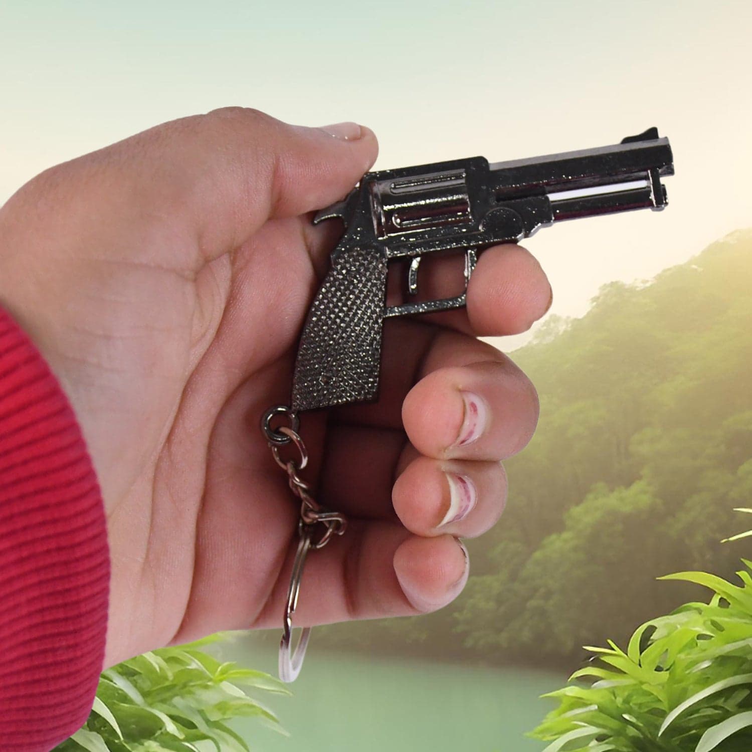 Gun Keychain Metal Weapon Key Rings Pendant for Men, Birthday Gifts (1 Pc / Mix Design) thumbnail 4
