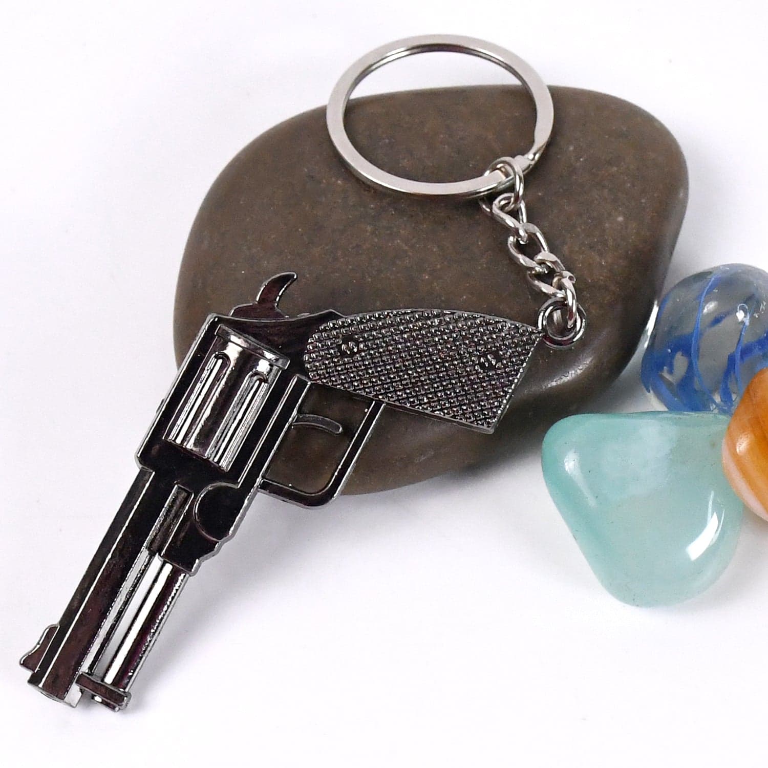 Gun Keychain Metal Weapon Key Rings Pendant for Men, Birthday Gifts (1 Pc / Mix Design) thumbnail 7