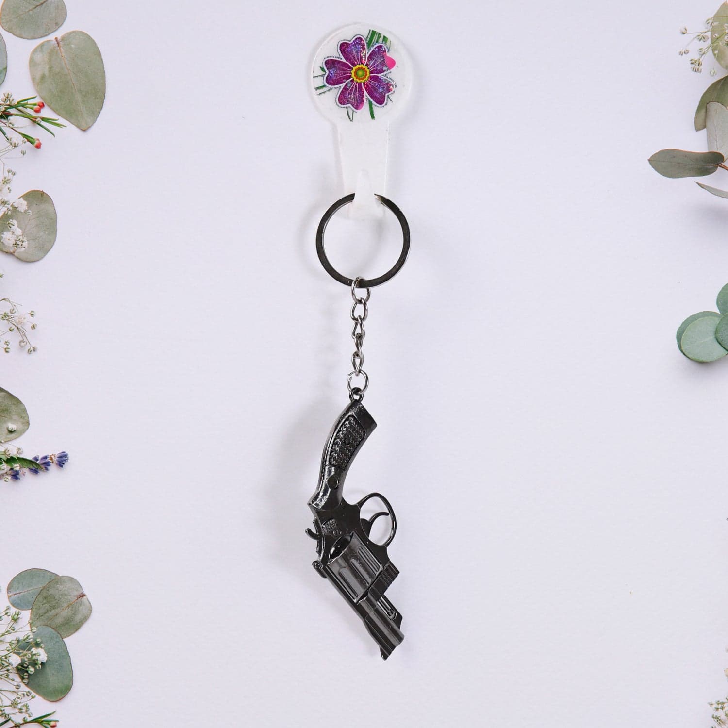 Gun Keychain Metal Weapon Key Rings Pendant for Men, Birthday Gifts (1 Pc / Mix Design) thumbnail 8