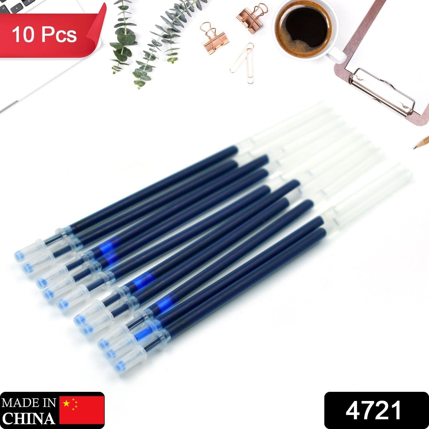 Blue Pen Refill All Round Ball Pen Refill Smooth Writing Pen Refill all Pen Suitable (10 Pc) thumbnail 2