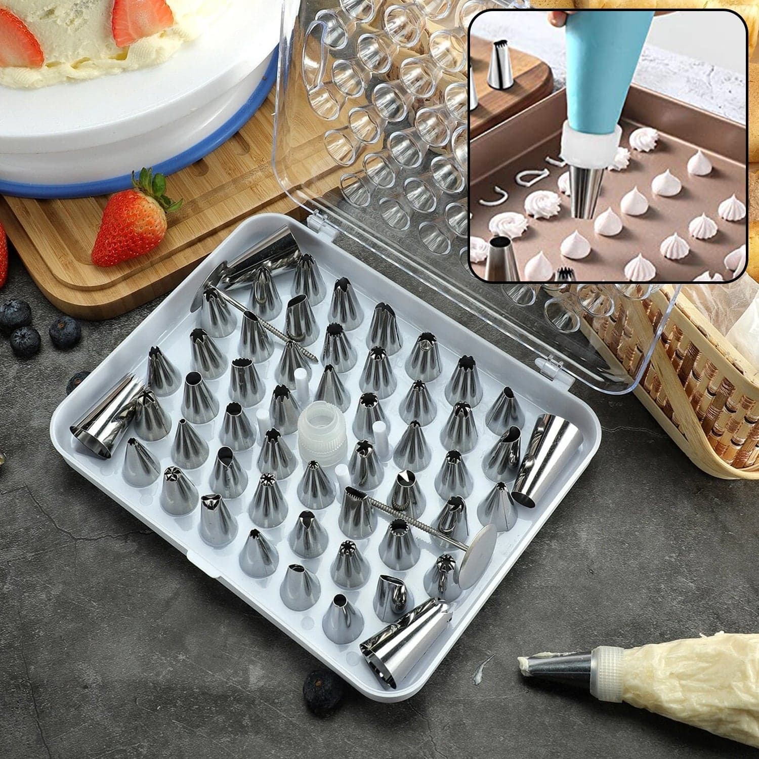 Cake Nozzle Set for Pastry Decorations (55-Piece) thumbnail 6