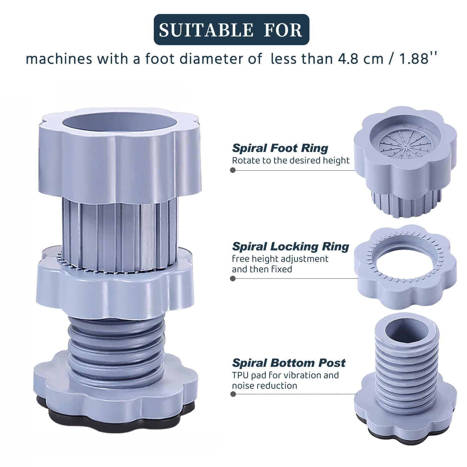 Washing Machine Support Anti Vibration Washing Machine Support Adjustable Washer Anti Vibrasion Pads thumbnail 4