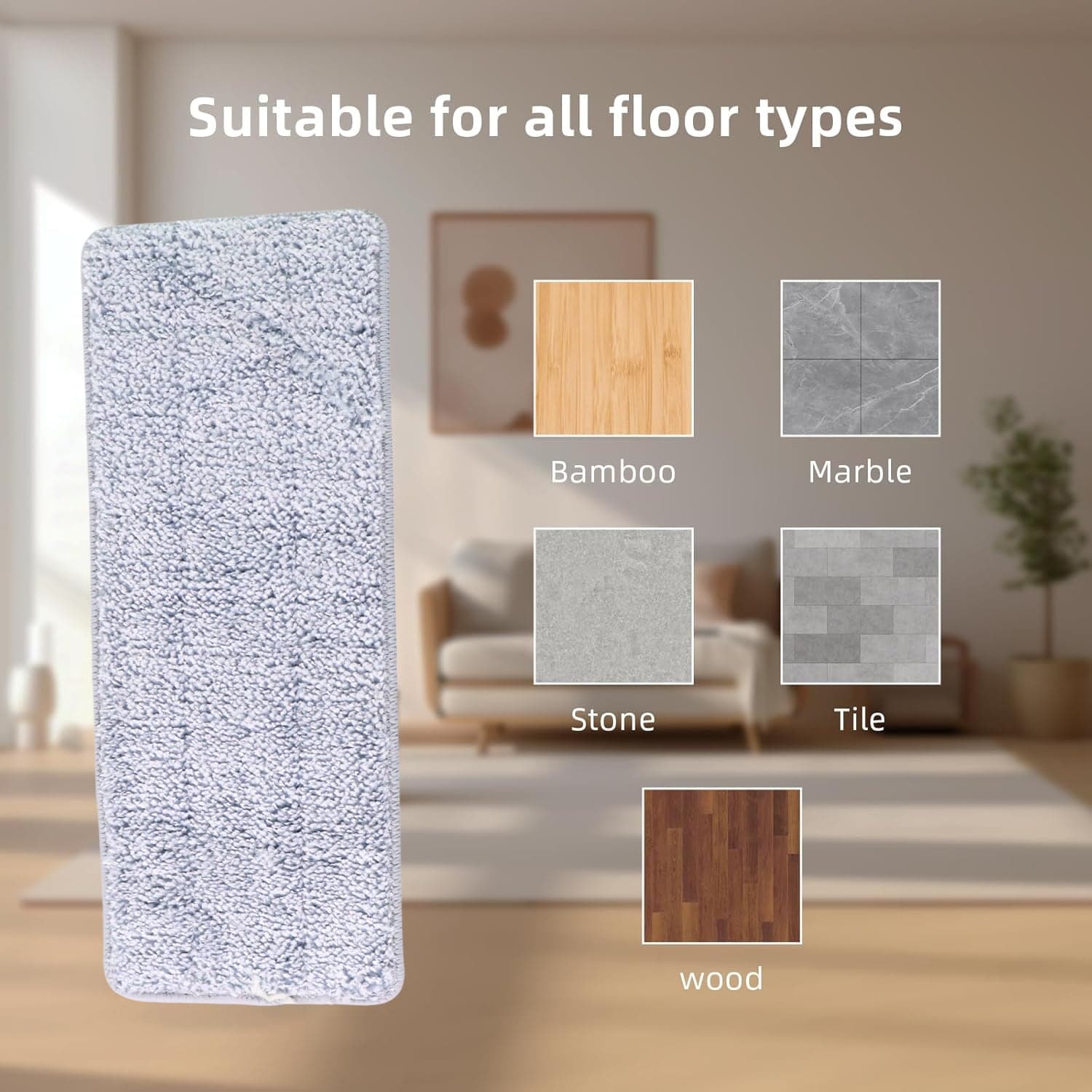 Reusable Microfiber Mop Pad Replacement 1 Pc thumbnail 5