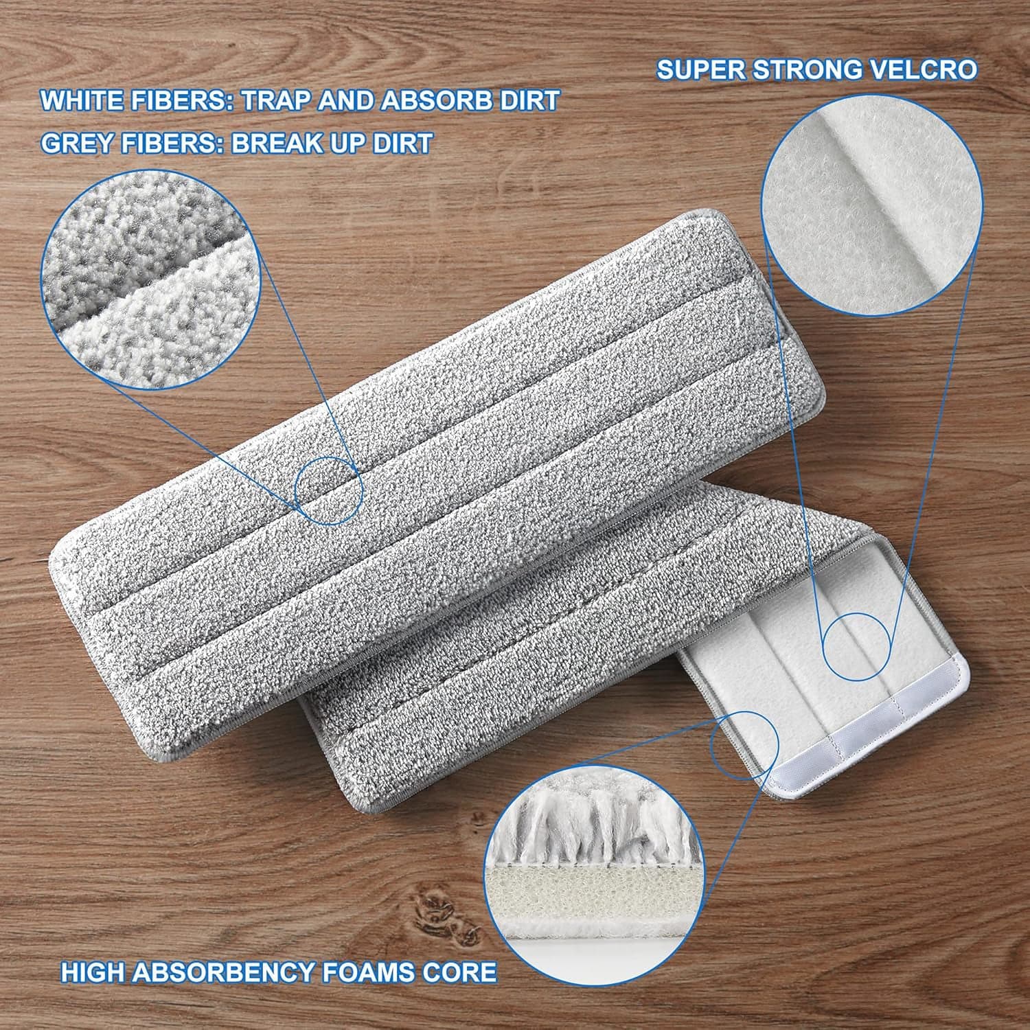 Reusable Microfiber Mop Pad Replacement 1 Pc thumbnail 6