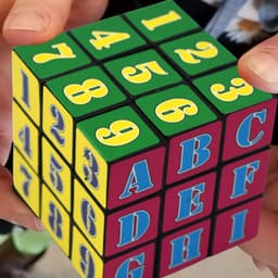 Alpha Numeric Cube Used For Entertaining And Playing Purposes By Kids