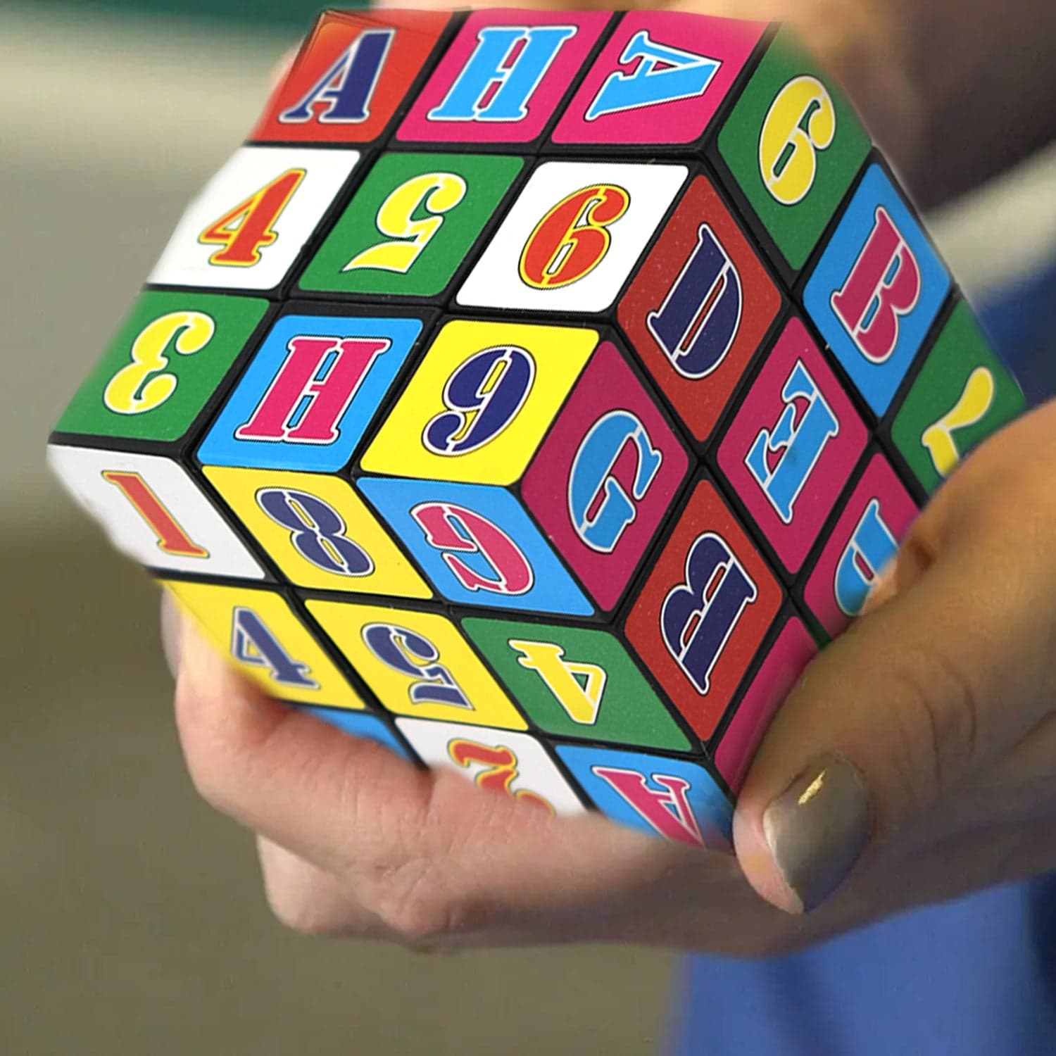Alpha Numeric Cube Used For Entertaining And Playing Purposes By Kids thumbnail 3