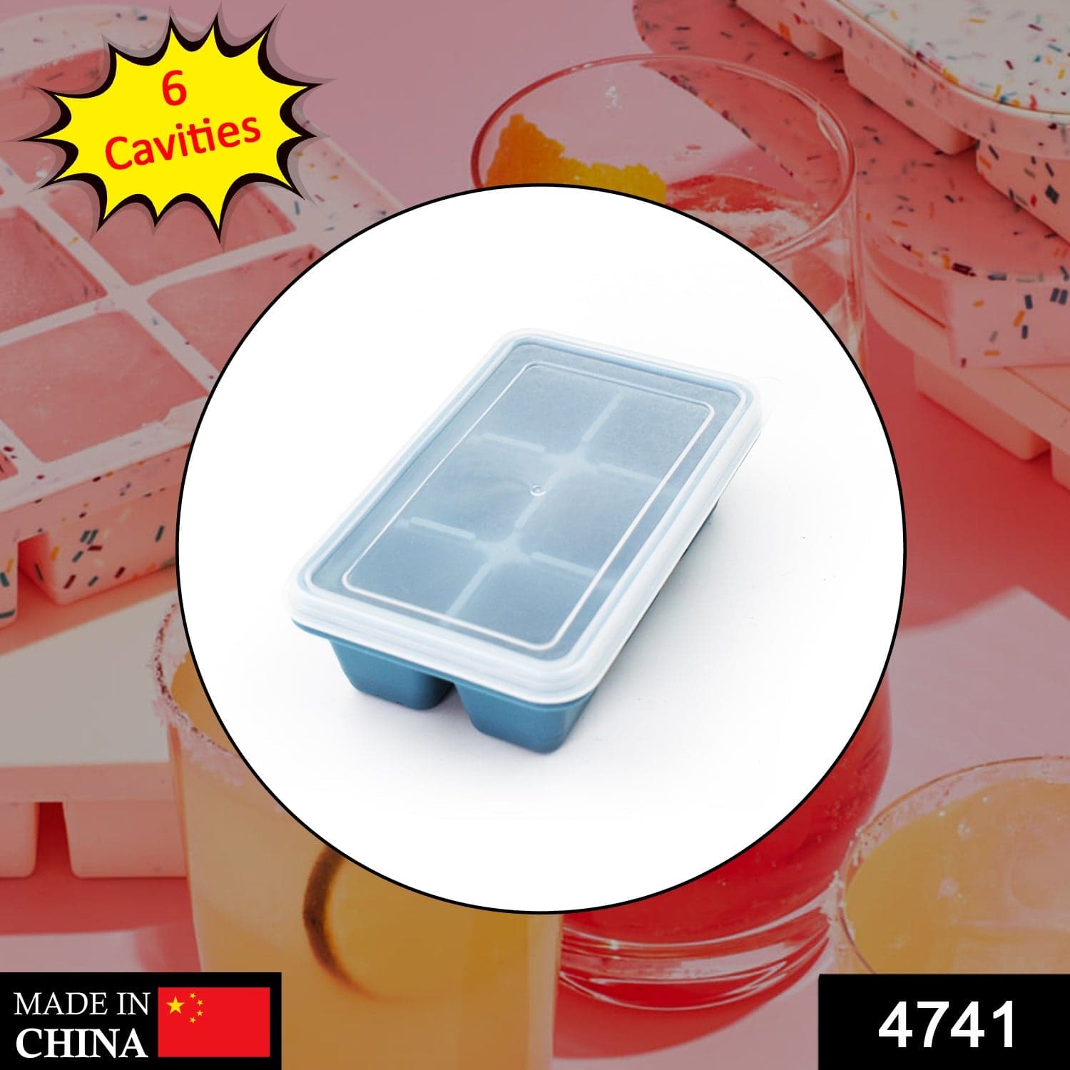 6-Grid Silicone Ice Tray of Ideal for Household Ice Making thumbnail 2