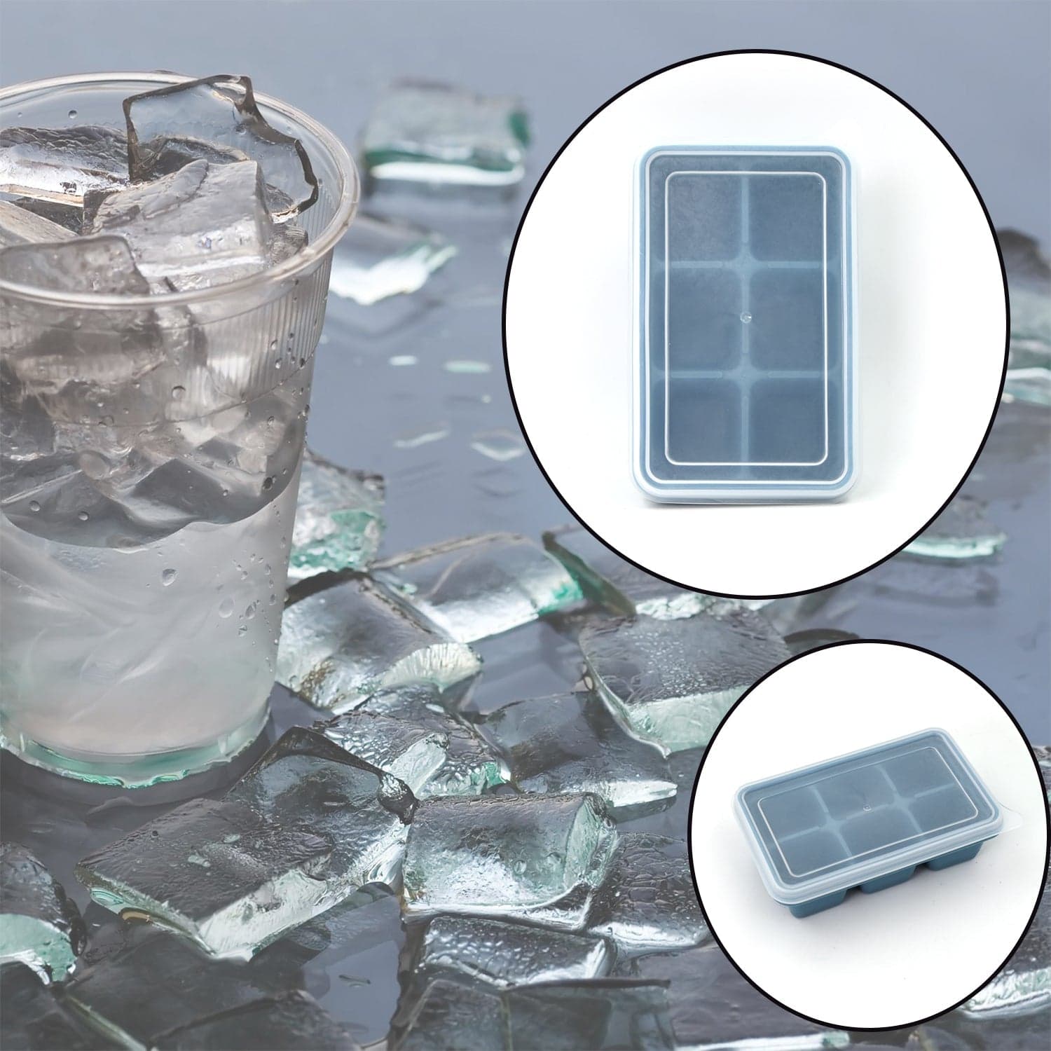 6-Grid Silicone Ice Tray of Ideal for Household Ice Making thumbnail 3