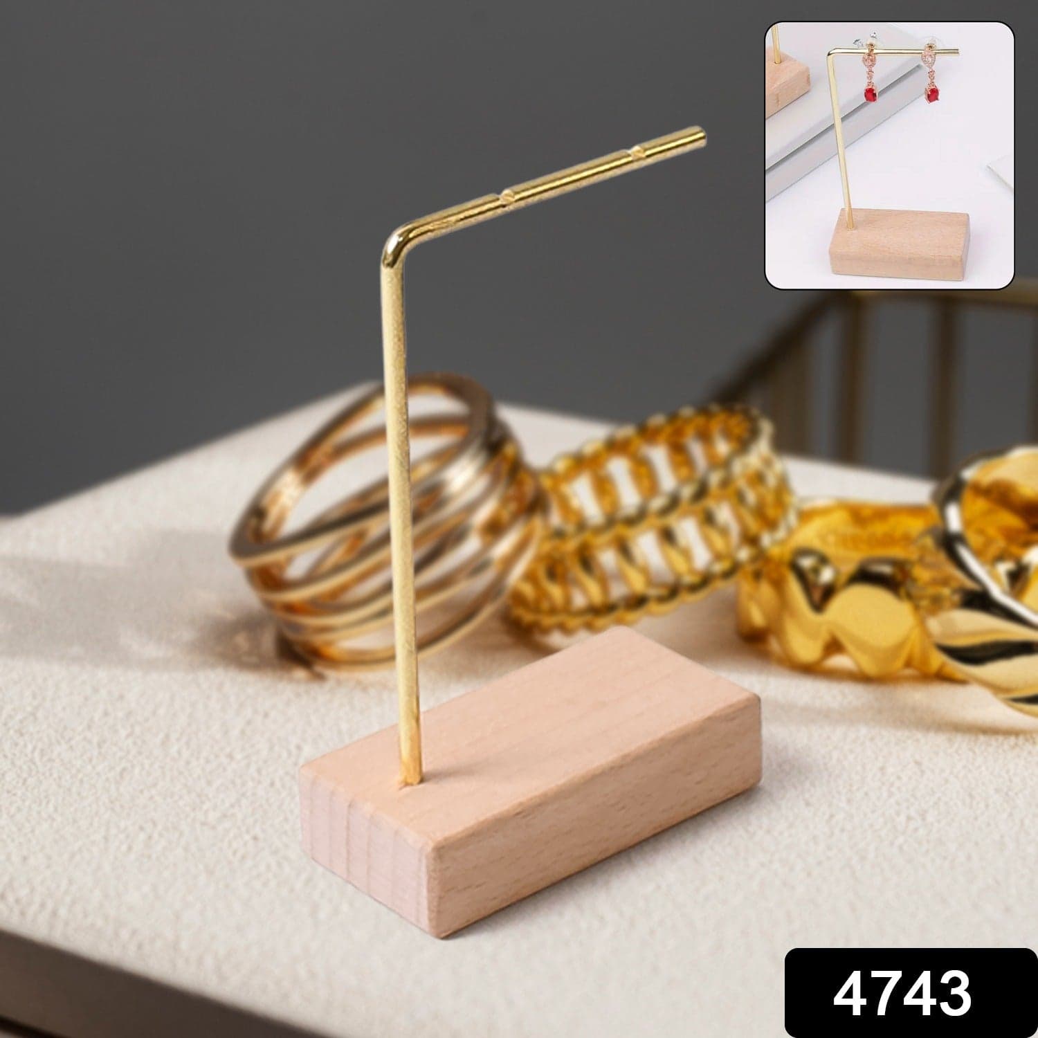 Small Jewellery Display Stand Metal Rack Holder Earrings (1 Pc) thumbnail 2