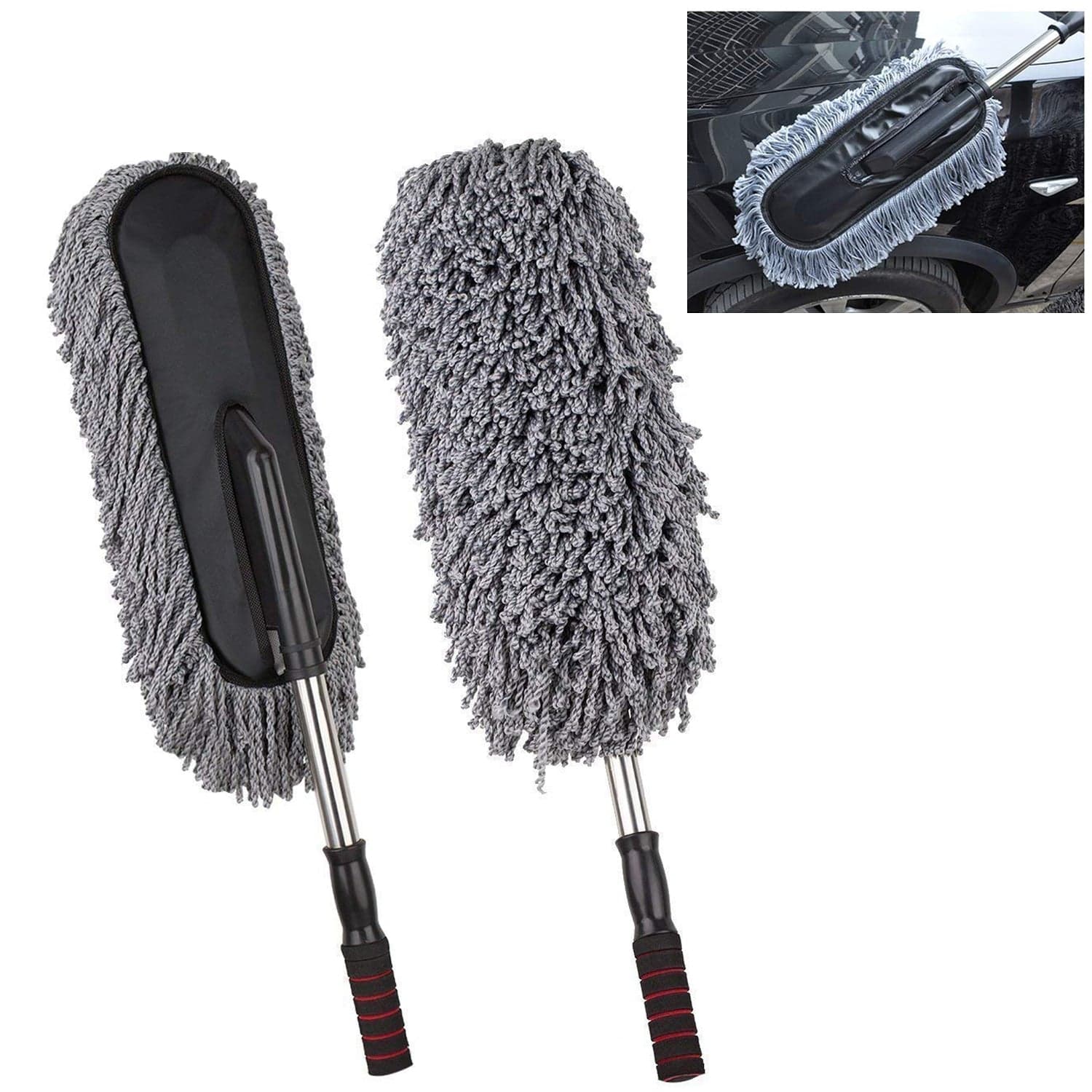 Car Duster Long Retractable / Soft / Non-Slip / Handle Multipurpose Microfiber Wash Brush thumbnail 1