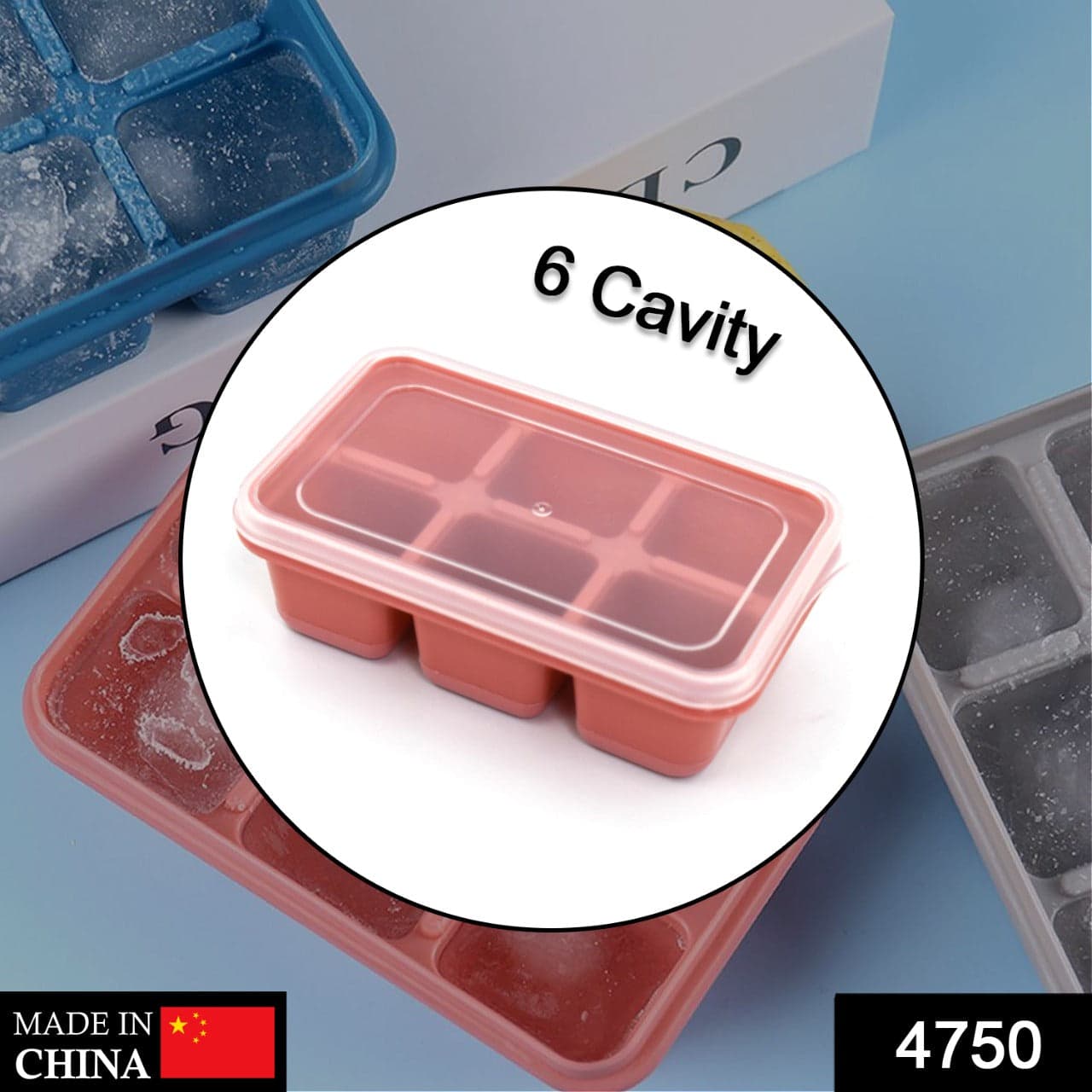 6-Cavity Silicone Ice Tray of Ideal for Kitchen & Home Use thumbnail 2