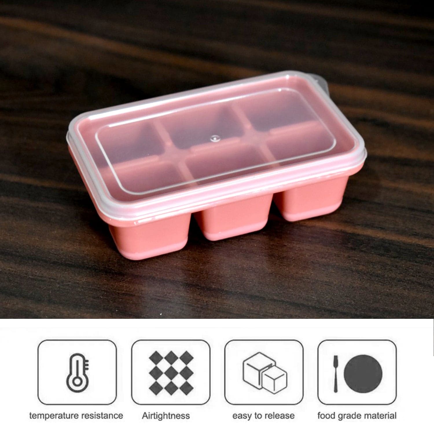 6-Cavity Silicone Ice Tray of Ideal for Kitchen & Home Use thumbnail 3