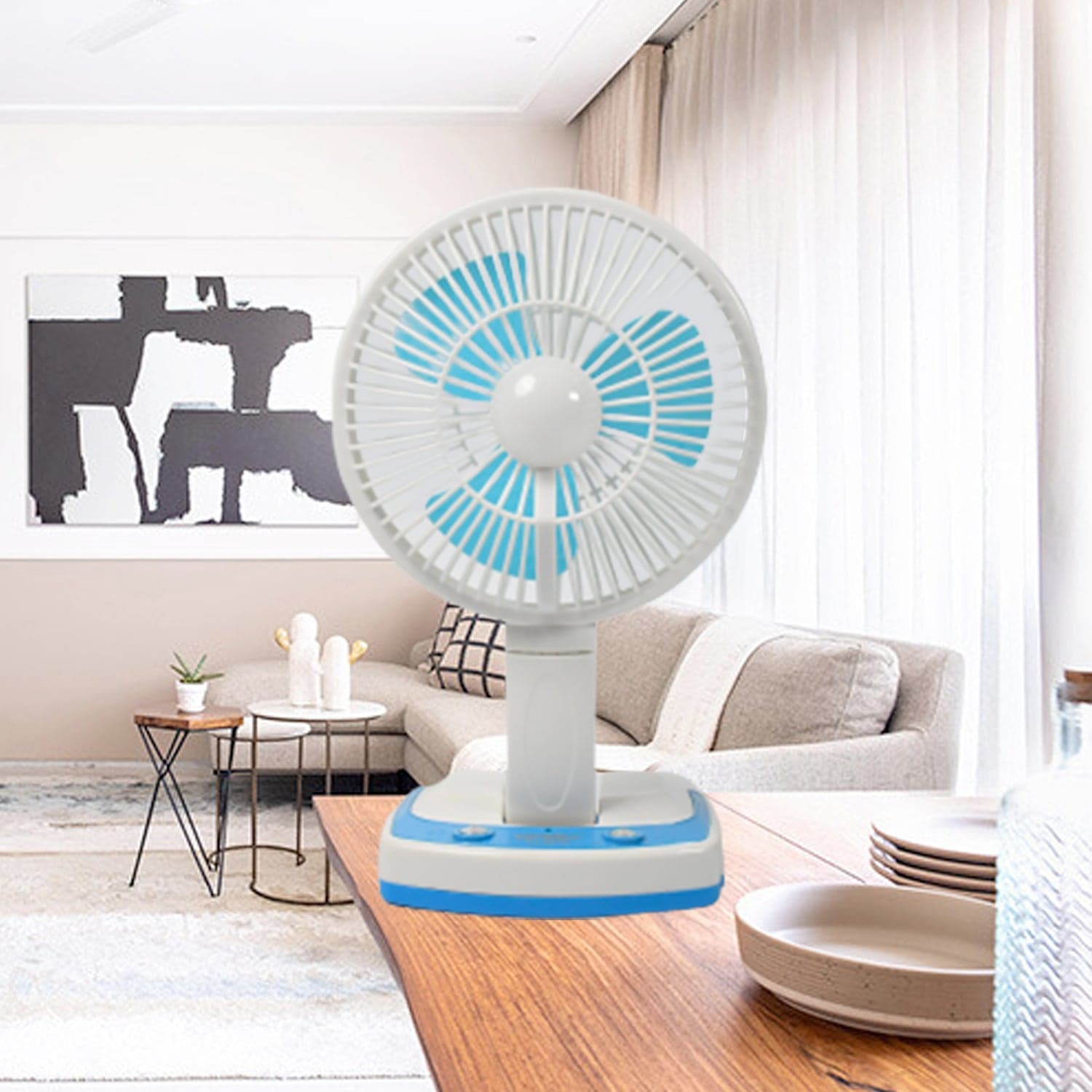 PORTABLE LED LIGHT WITH MINI FAN- YJ 5570 (Battery Not Include) thumbnail 7