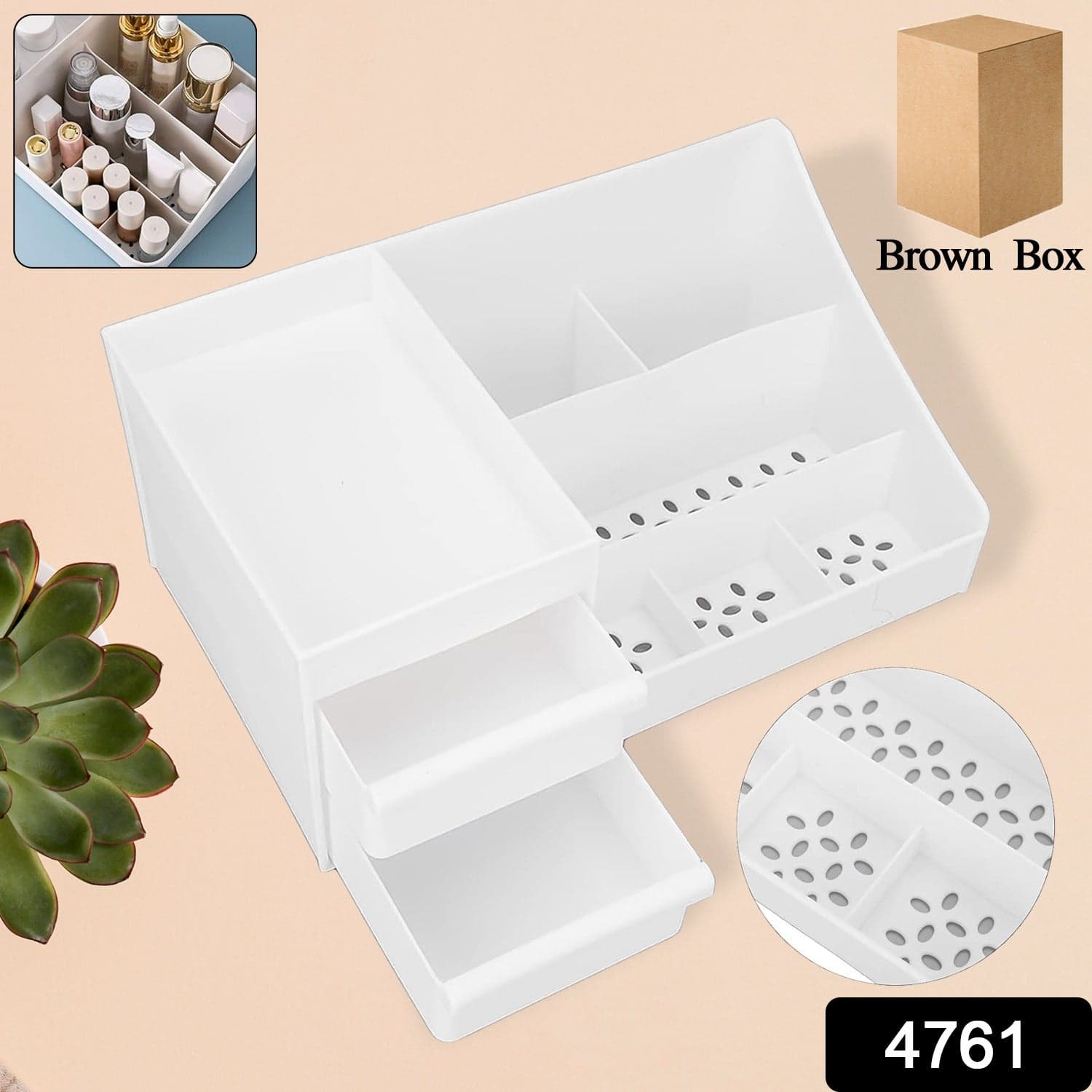 Large Capacity Desktop Cosmetic Storage Box (1 Pc / Mix Color) thumbnail 2