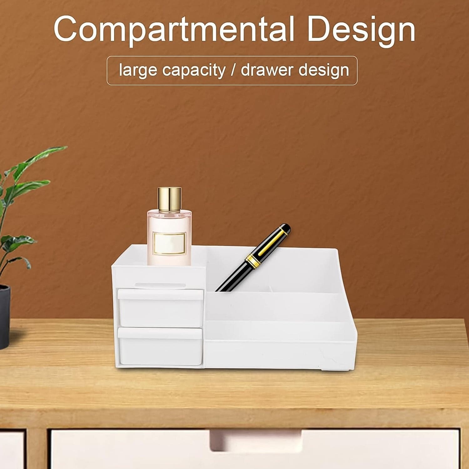 Large Capacity Desktop Cosmetic Storage Box (1 Pc / Mix Color) thumbnail 4
