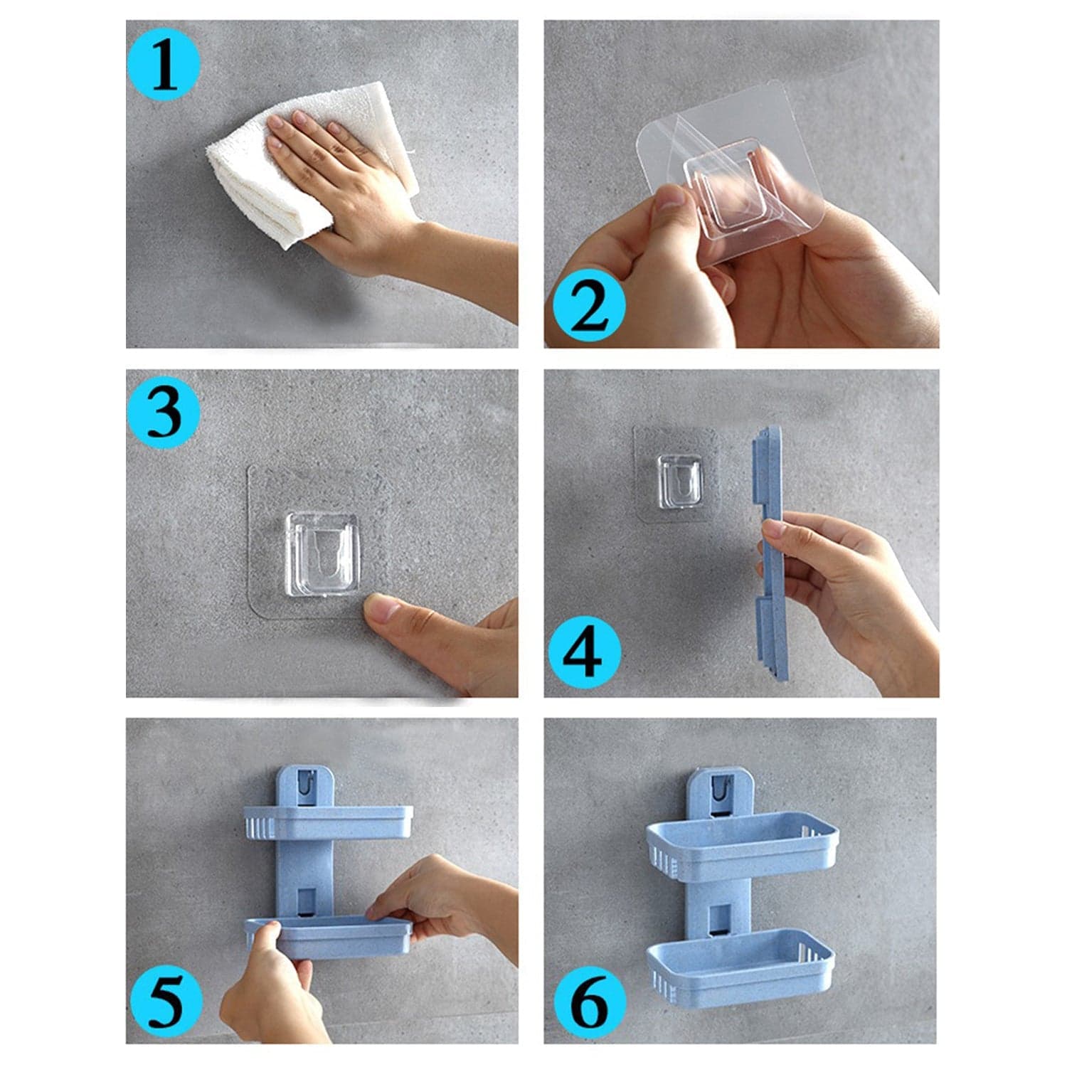 Plastic Double Layer - Soap Stand, Holder, Wall Soap Box Sturdy Vacuum Dispenser Tray thumbnail 6