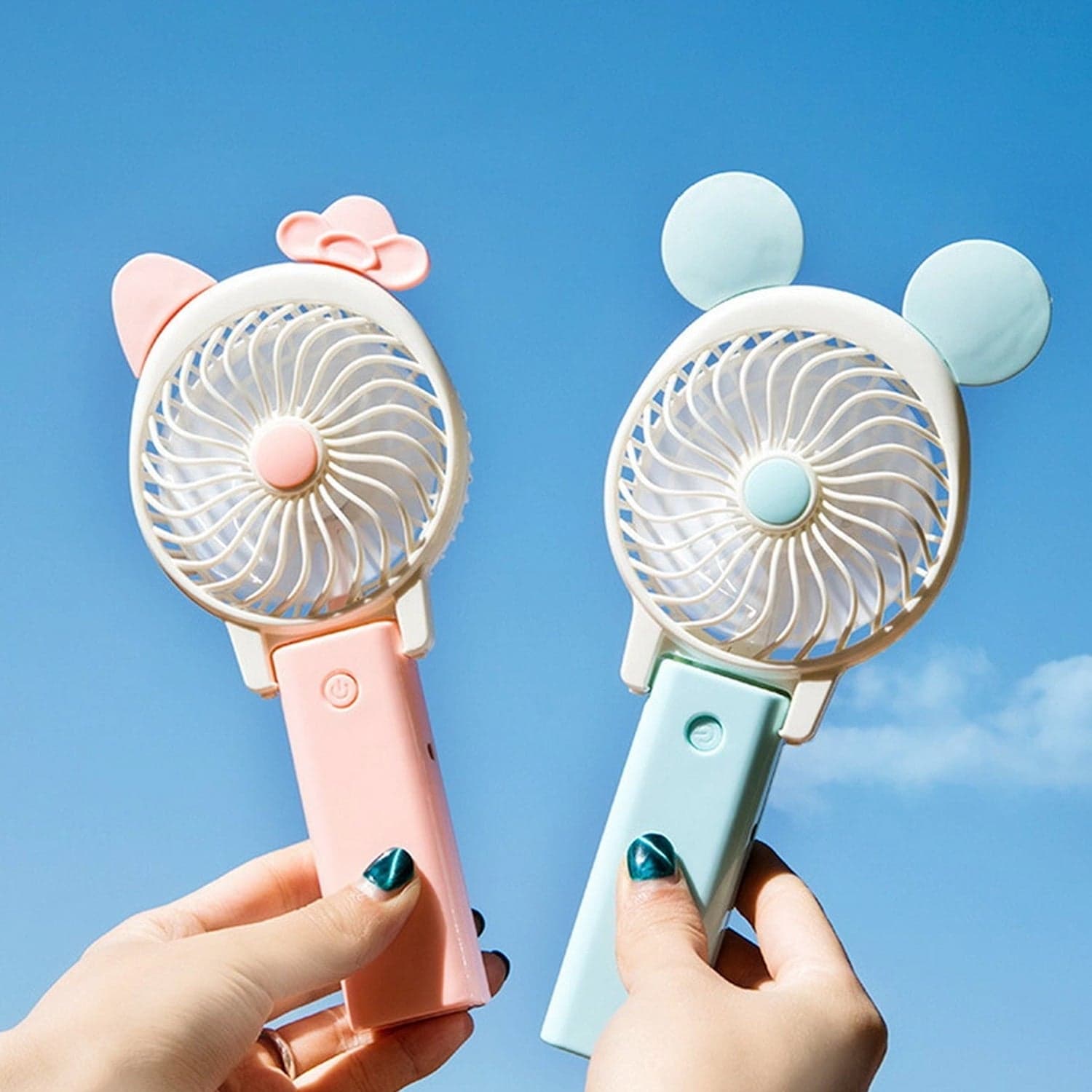 Mini Cartoon Style Fan used in all kinds of places including household and many more for producing fresh air purposes.(Battery Not Include) thumbnail 3