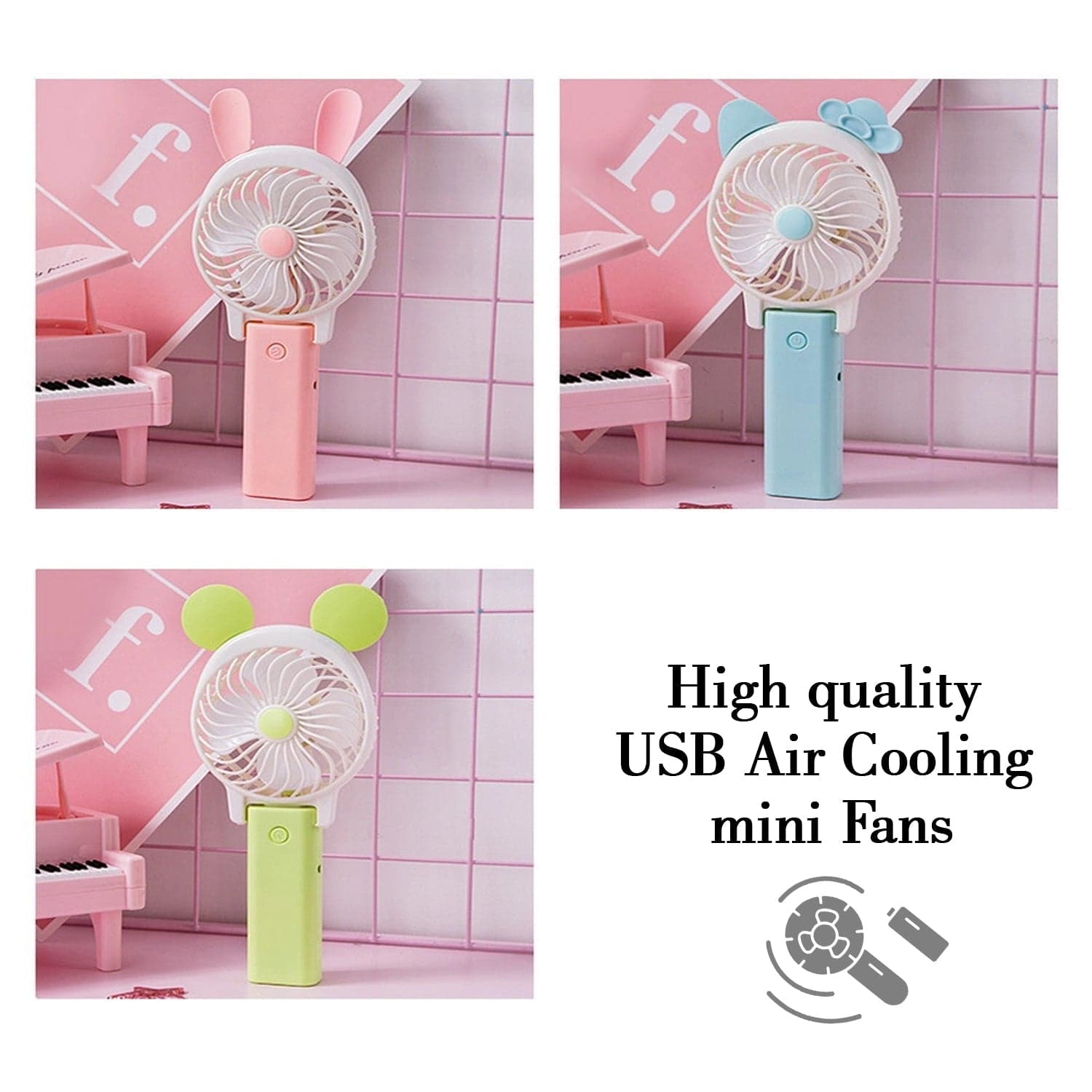 Mini Cartoon Style Fan used in all kinds of places including household and many more for producing fresh air purposes.(Battery Not Include) thumbnail 6