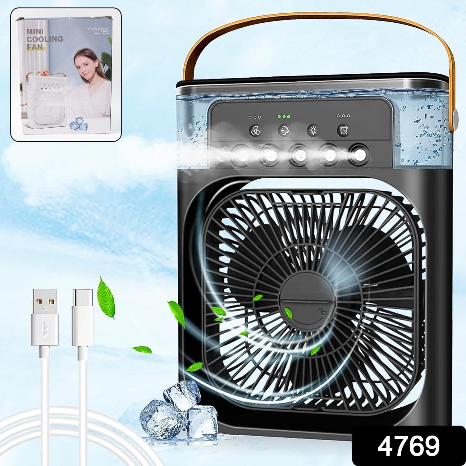 Portable Air Conditioner Fan - Personal Desk Cooling Fan (Battery Not Included) thumbnail 2