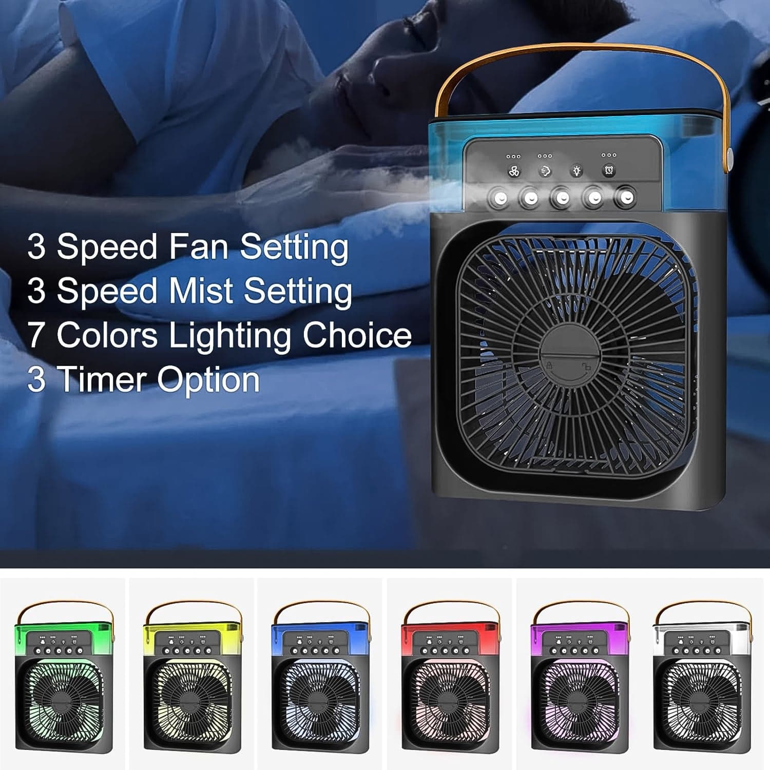 Portable Air Conditioner Fan - Personal Desk Cooling Fan (Battery Not Included) thumbnail 4