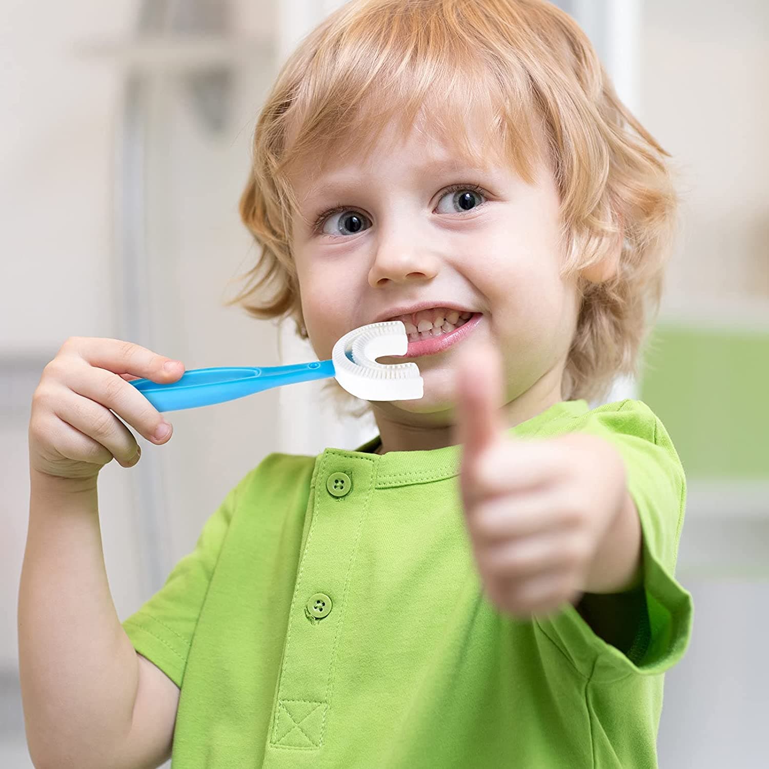 Kids U-Shaped Toothbrush - Easy Cleaning for Toddlers & Children thumbnail 3