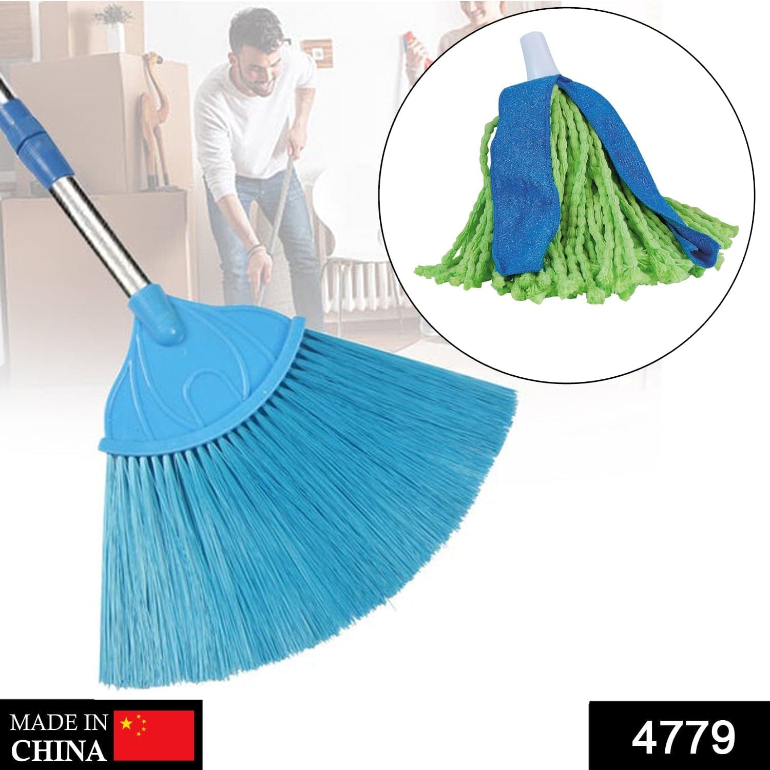 Ceiling Broom Fan for cleaning and wiping over dusty floor surfaces with effective performance. thumbnail 2