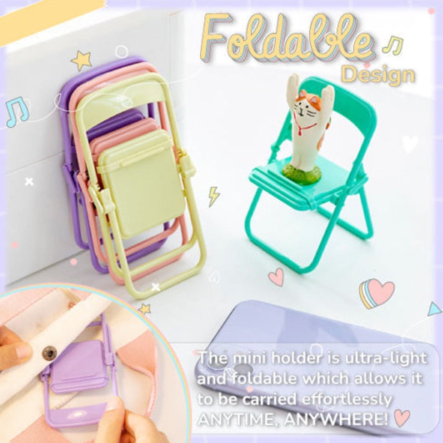 Chair-Shaped Mobile Stand of Stylish & Sturdy Phone Holder for Home & Office Use (1 Pc) thumbnail 3