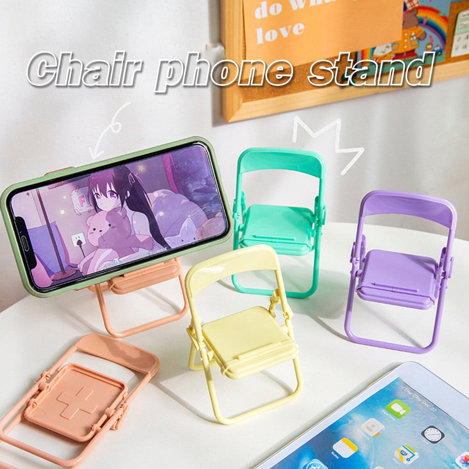 Chair-Shaped Mobile Stand of Stylish & Sturdy Phone Holder for Home & Office Use (1 Pc) thumbnail 5