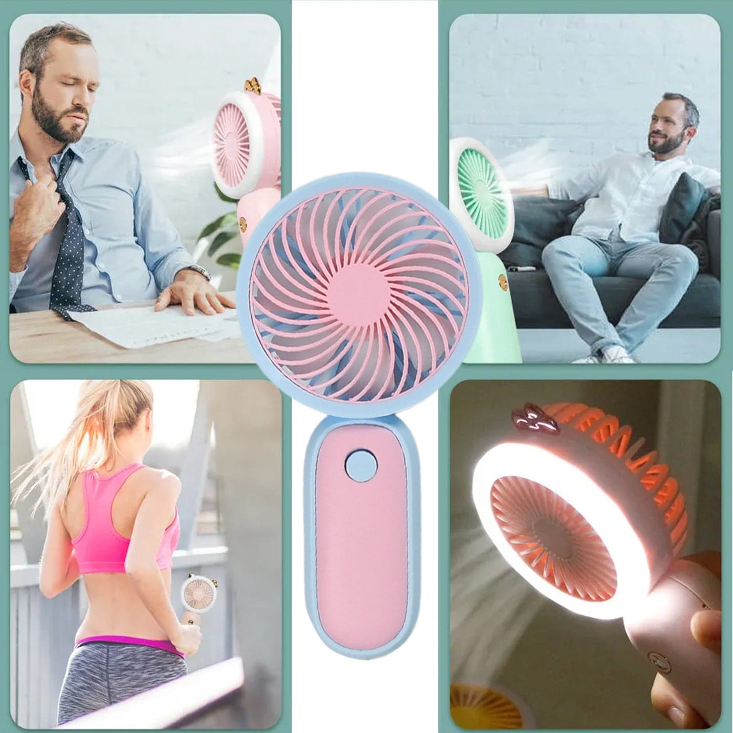Mini Handheld Fan Portable Rechargeable Mini Fan Easy To Carry thumbnail 5