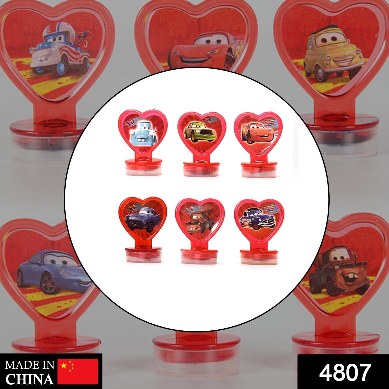 6 Pc Car Stamp Set used in all types of household places by kids and children's for playing purposes. thumbnail 2