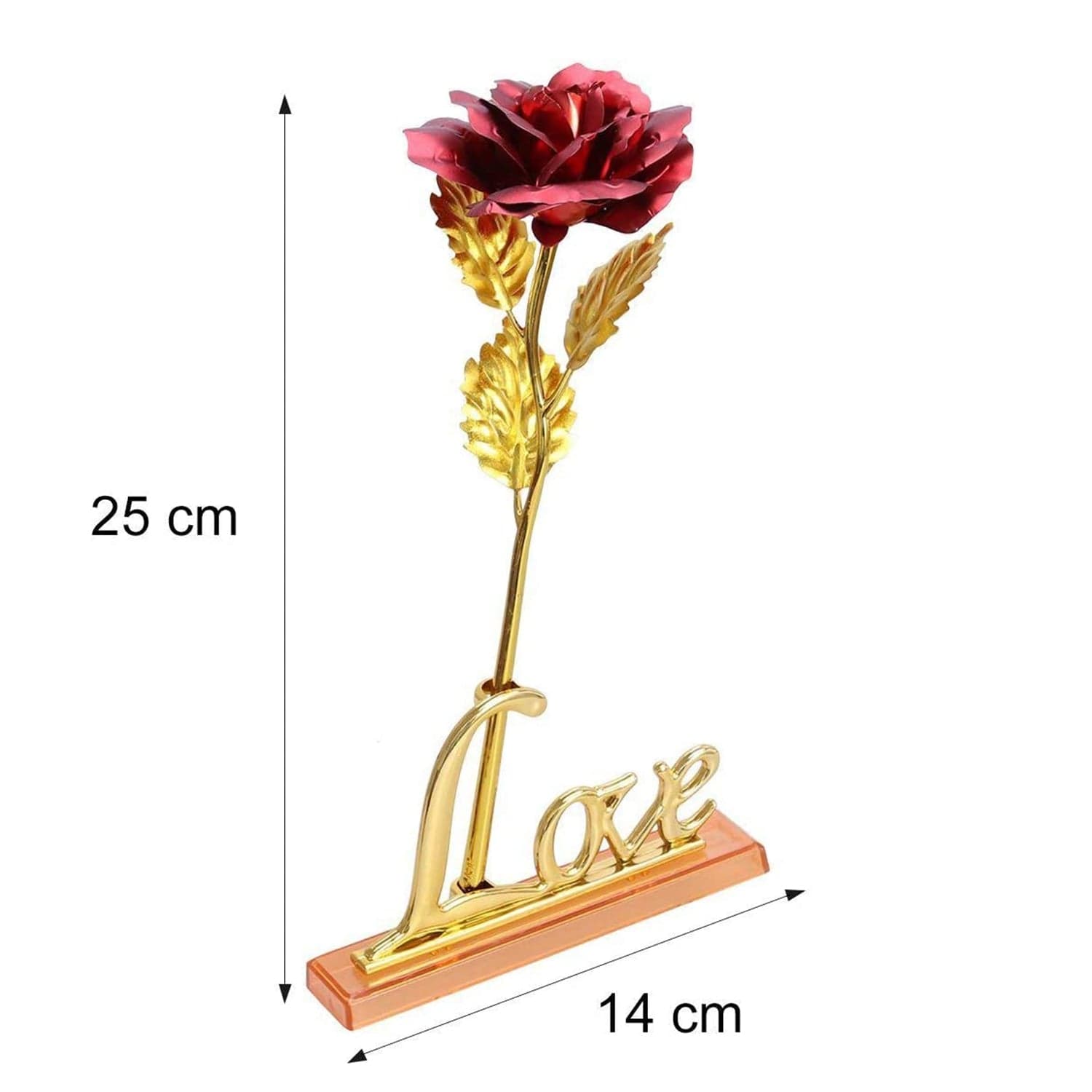 24K Gold Rose,Hicoosee Gold Foil Plated Rose With Love Stand And Gift Box For Anniversary, Birthday, Wedding , Christmas ,Thanks Giving thumbnail 6