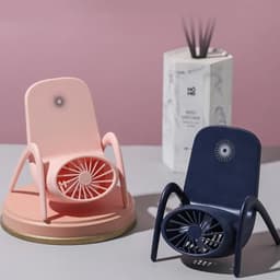 Portable Mobile Phone Holder Fan of Handheld, Multi-Function (Battery Not Include)