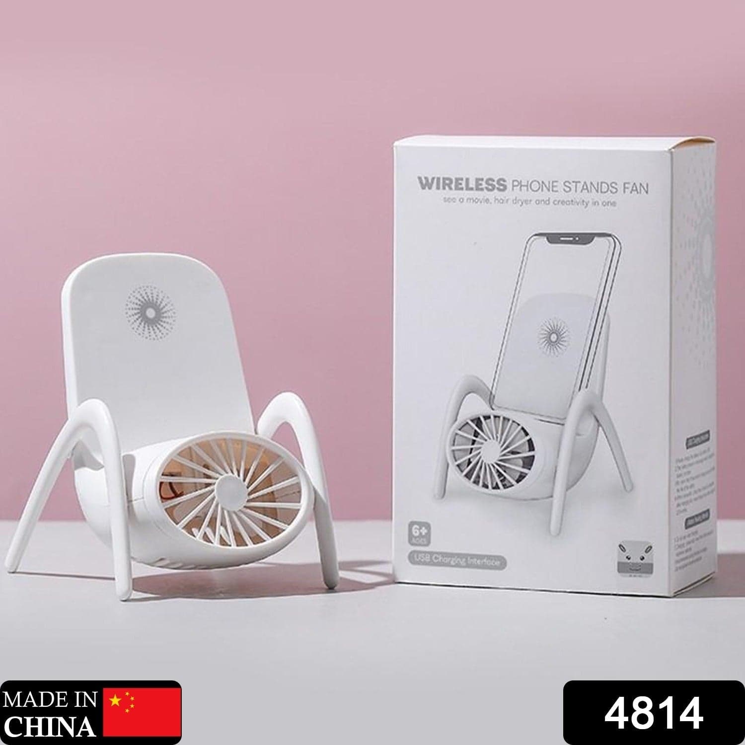 Portable Mobile Phone Holder Fan of Handheld, Multi-Function (Battery Not Include) thumbnail 2