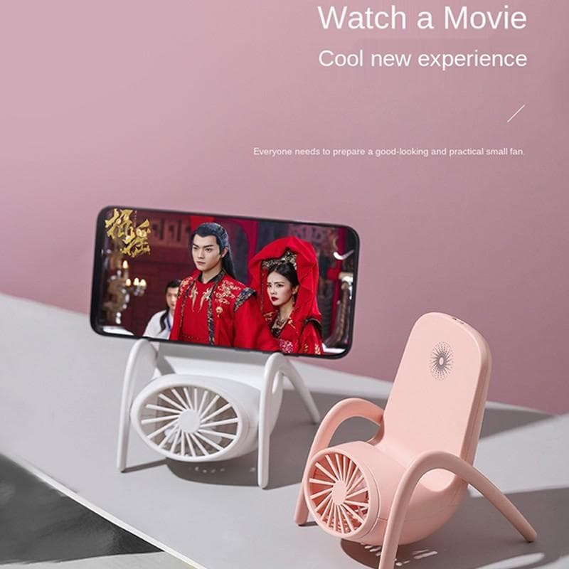Portable Mobile Phone Holder Fan of Handheld, Multi-Function (Battery Not Include) thumbnail 5