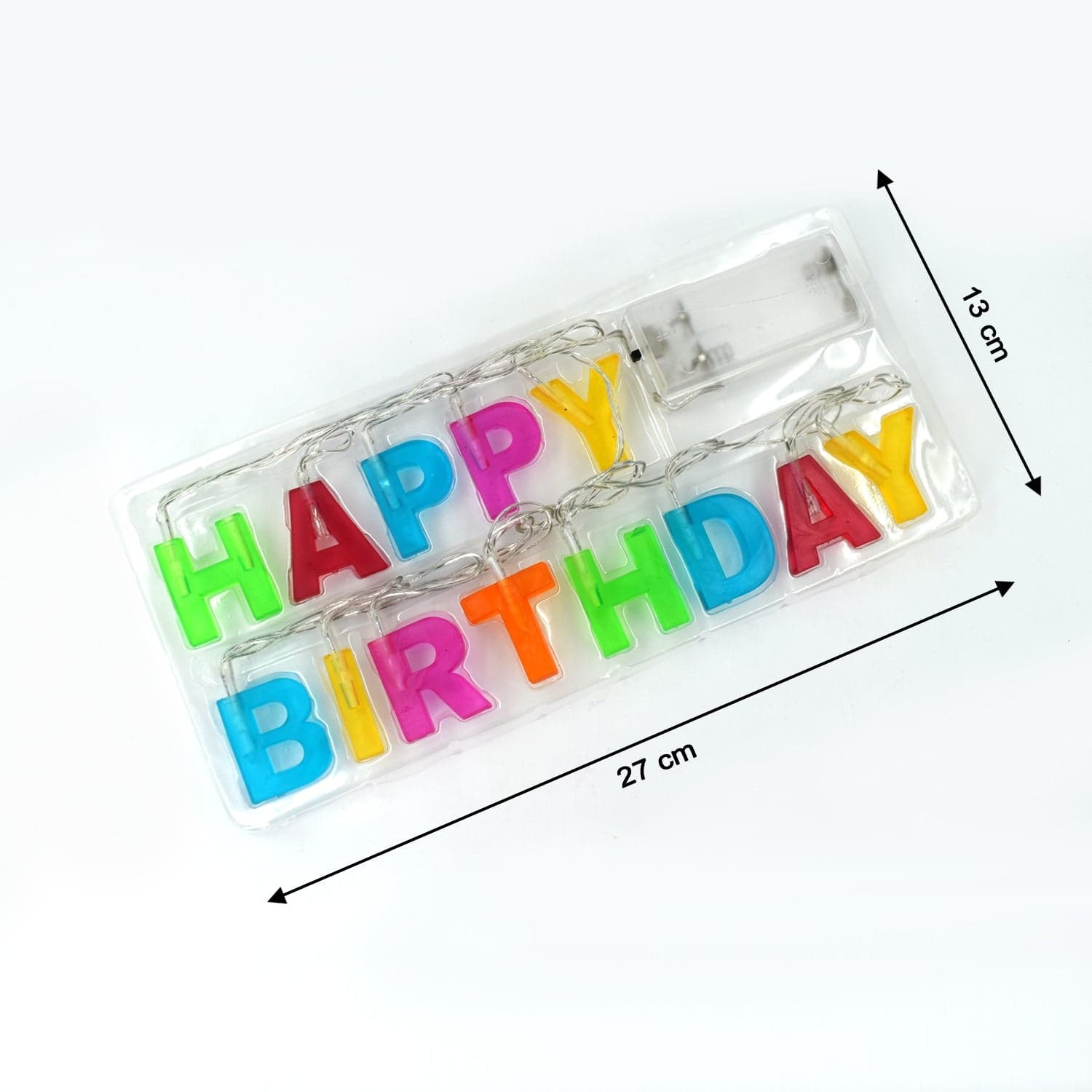 Decoratives Plastic Happy Birthday 13 Led Letter Battery Operated String Lights thumbnail 7