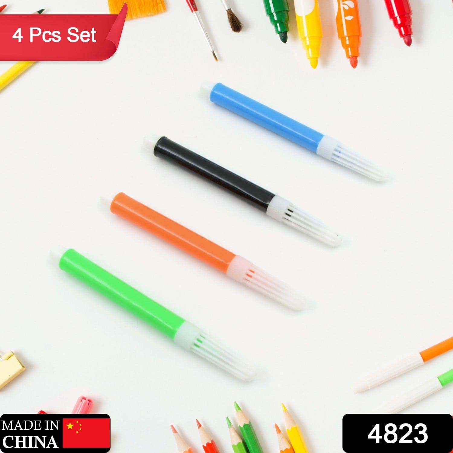 4-Piece Waterproof Marker Pen Art Set for DIY Crafts, Kids & Artists thumbnail 2