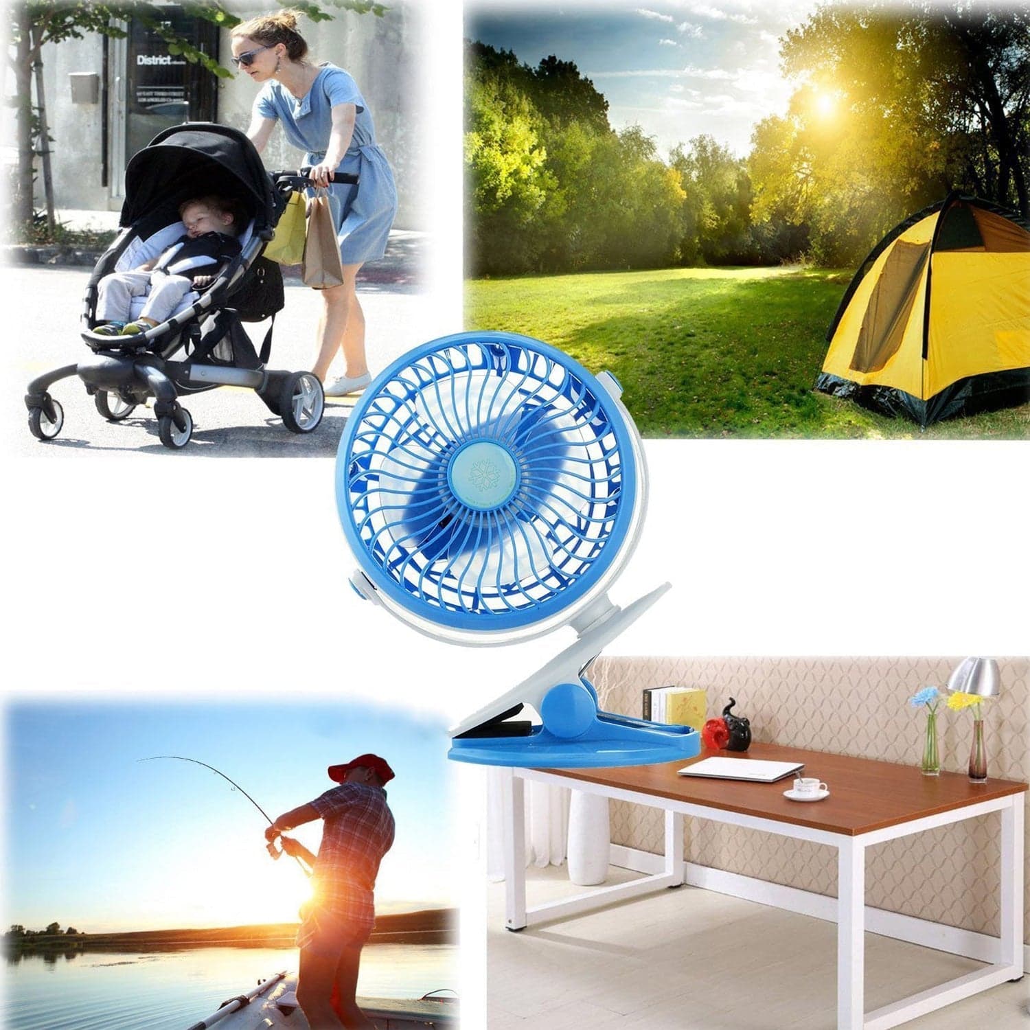Mini USB Clip Fan widely used in summers for cool down rooms and body purposes.(Battery Not Include) thumbnail 6
