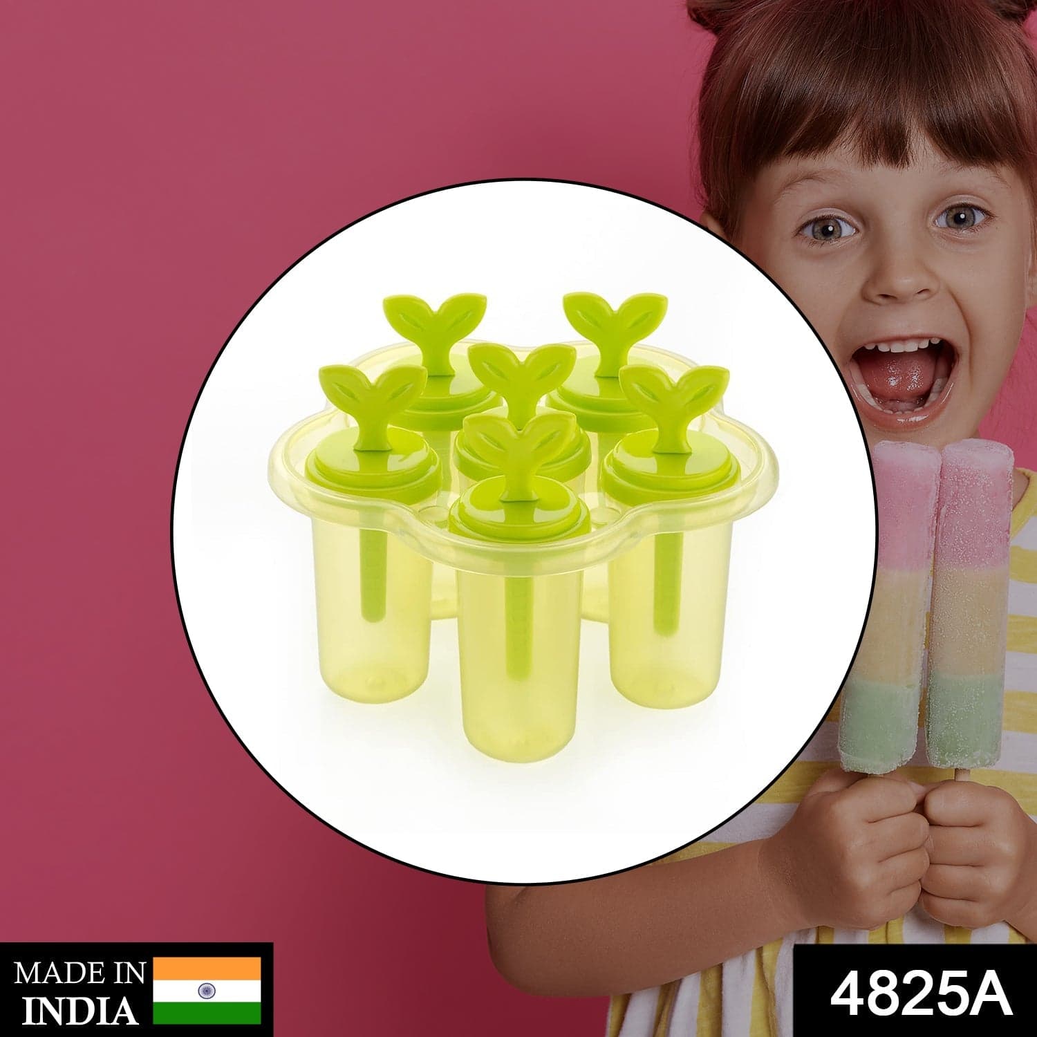 6 Cavity Ice Candy Maker For Making Ice Candies And All Easily. thumbnail 2