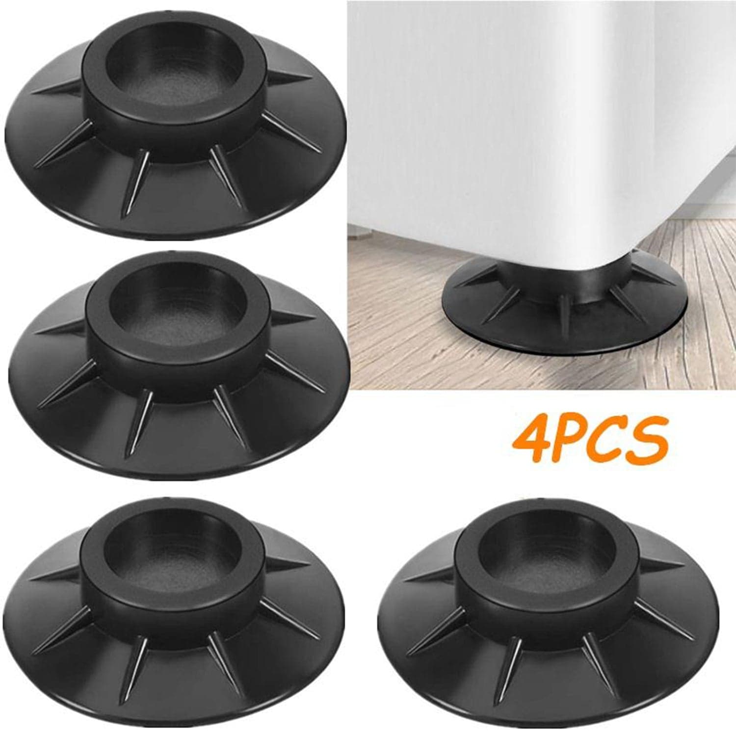 Furniture Vibration Pads - 4-Piece Set for Table & Stool Support at Home & Office thumbnail 3