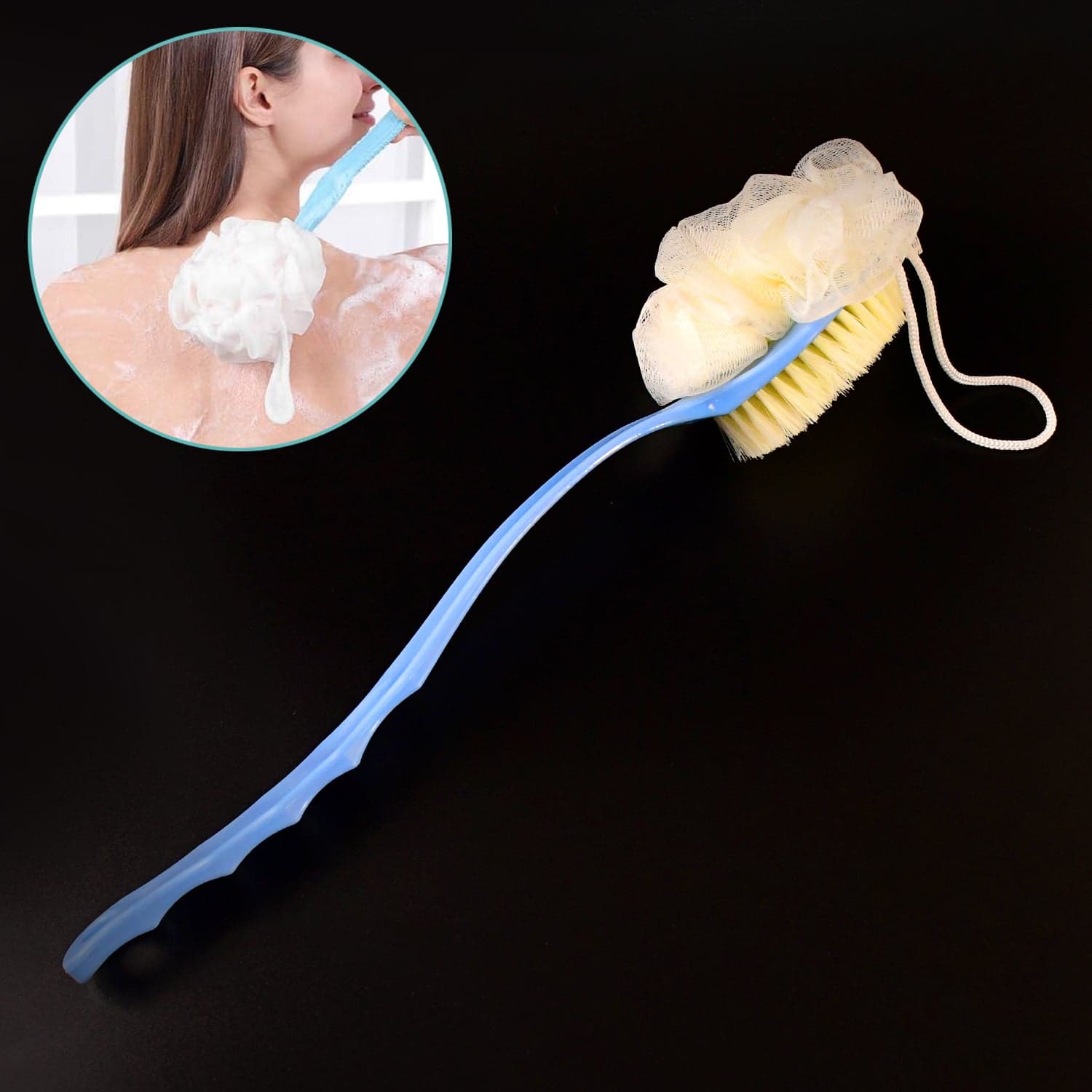 2in1 Bath Brush With Long Handle thumbnail 1