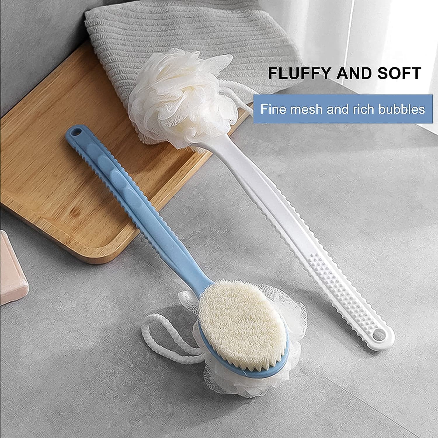 2in1 Bath Brush With Long Handle thumbnail 4