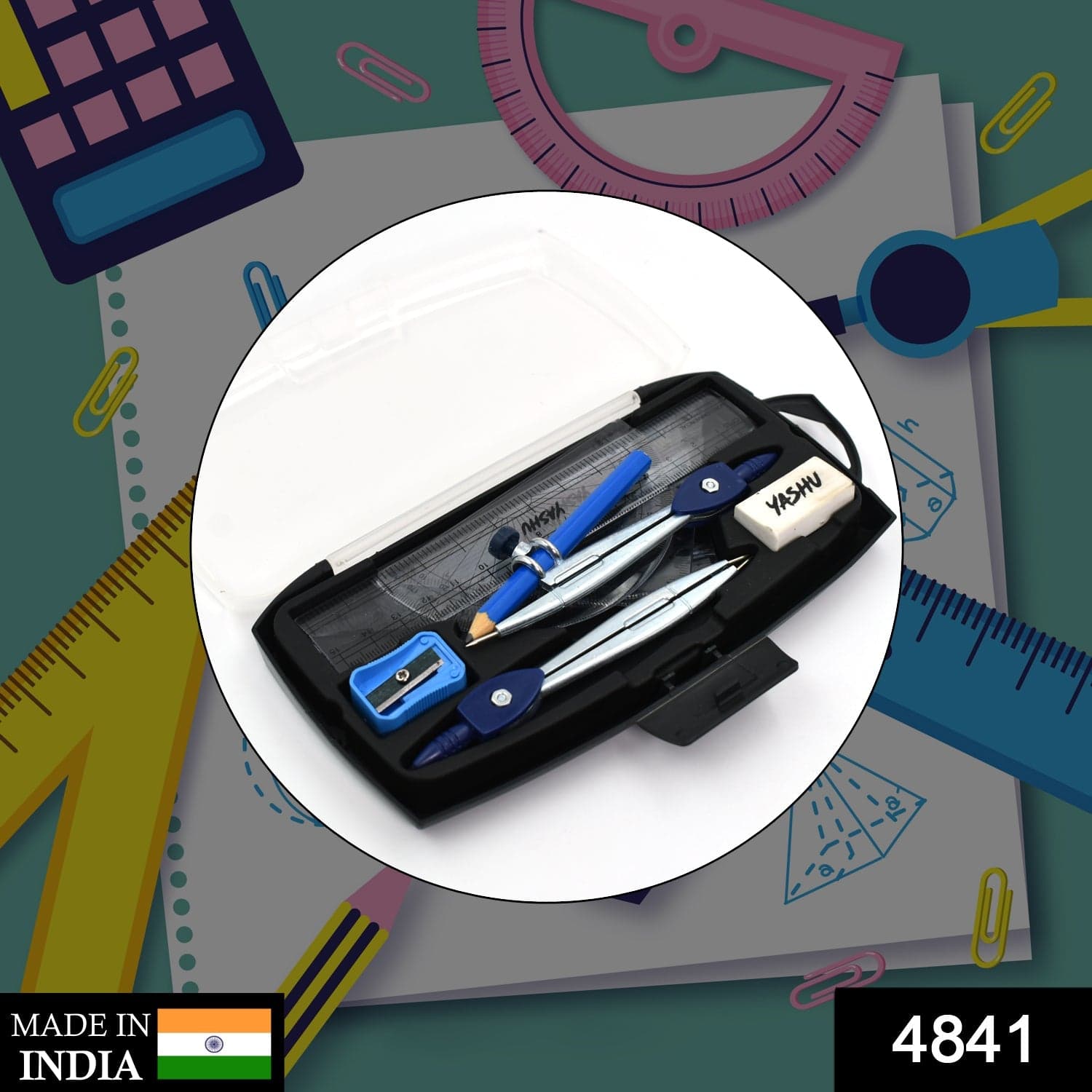 Geometry Box 10 Pc For Students Of Schools And Colleges Especially Used During The Time Of Study And Learning Etc. thumbnail 2