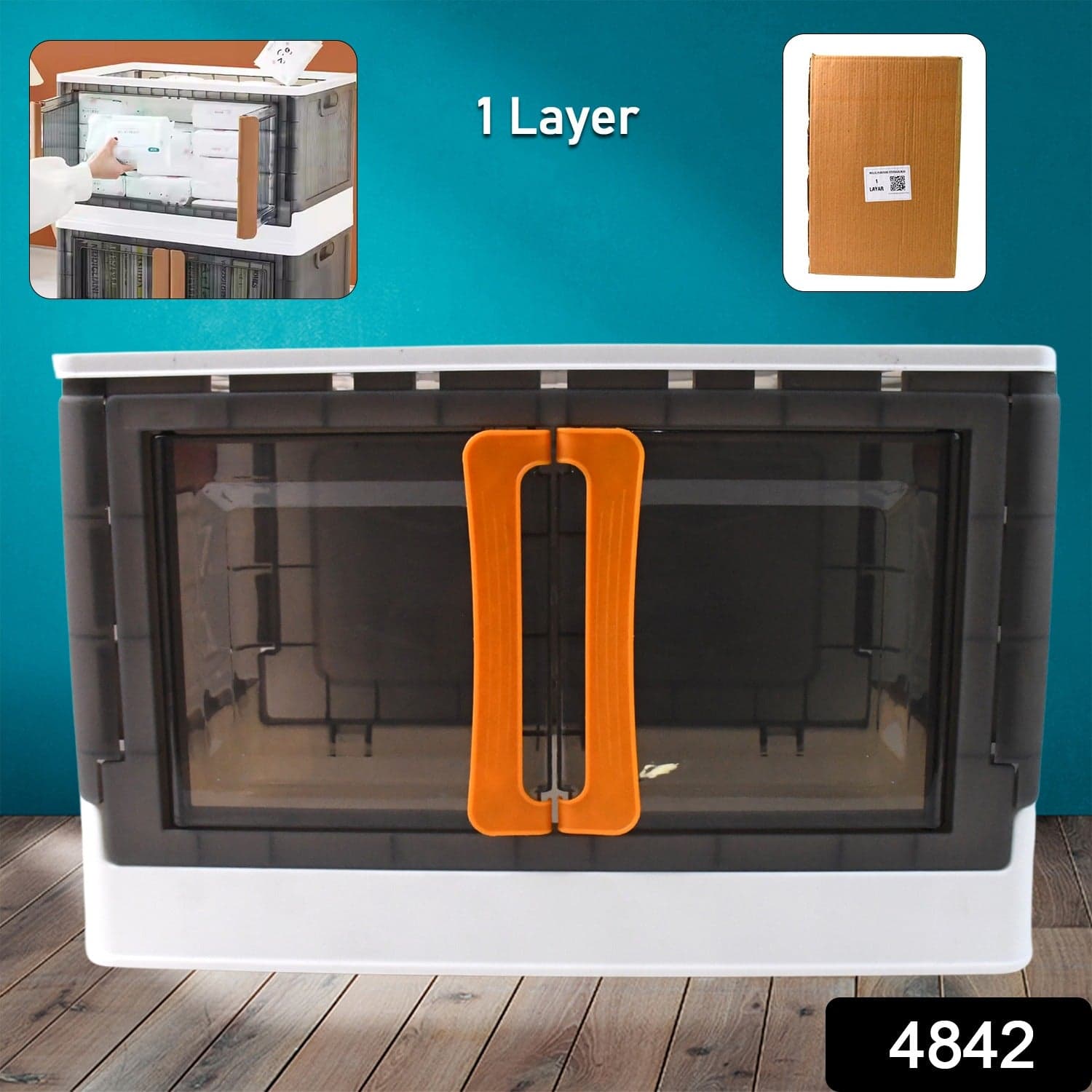 Plastic Folding Wardrobe Storage Organizer (1 Layer / 1 Pc) thumbnail 2