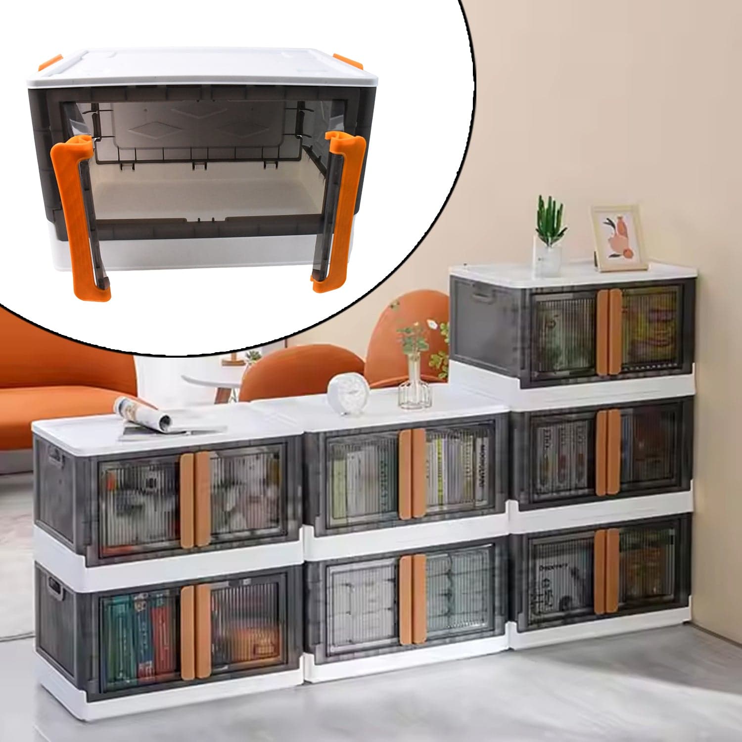 Plastic Folding Wardrobe Storage Organizer (1 Layer / 1 Pc) thumbnail 3