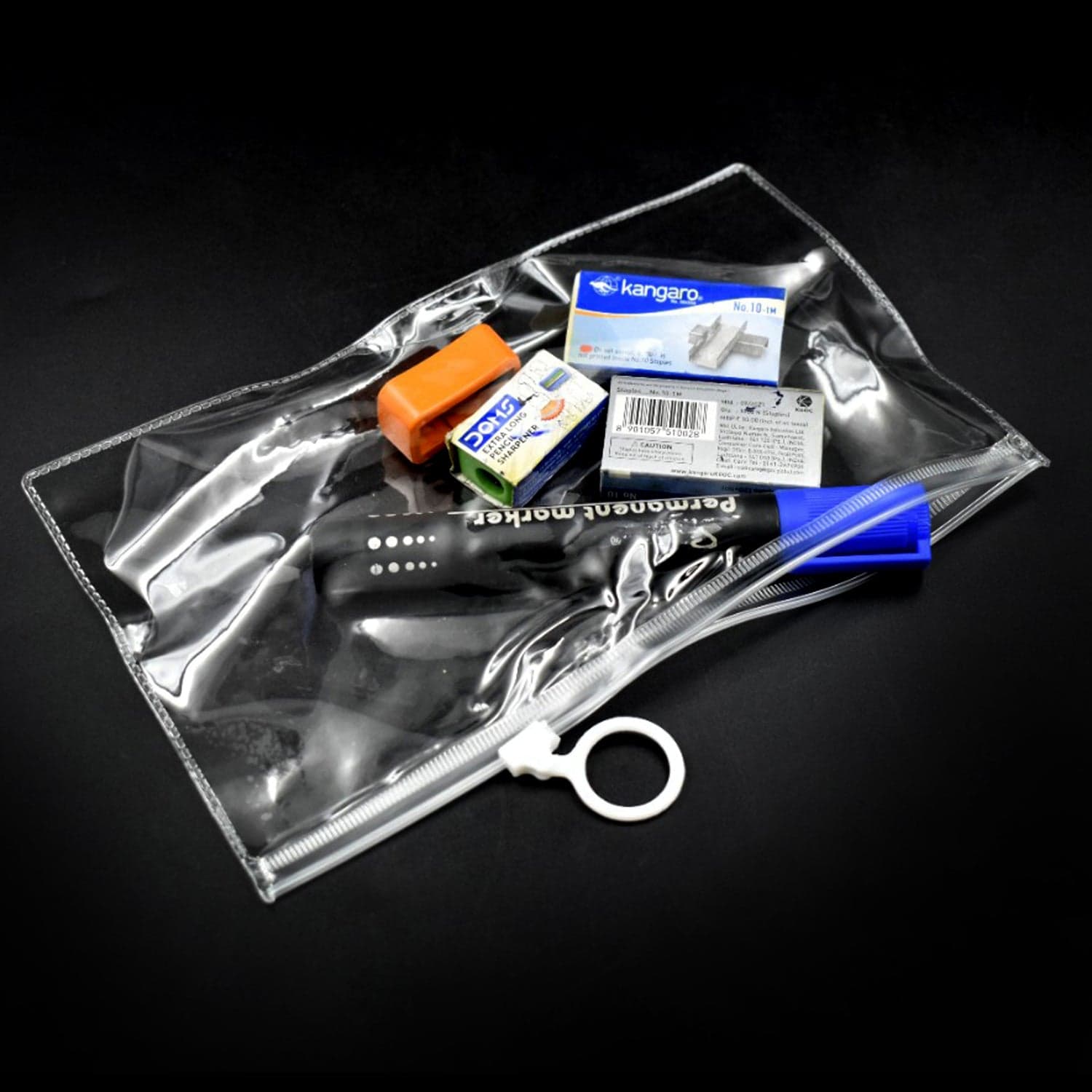 20 Pc Transparent Pouch For Carrying Stationary Stuffs And All By The Students. thumbnail 1