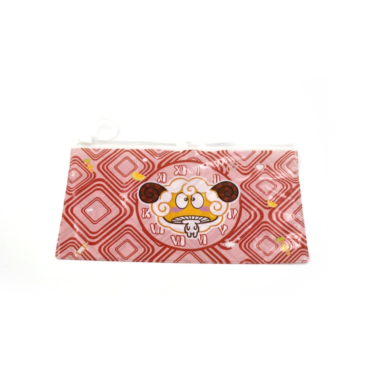 20 Pc Red Printed Pouch For Carrying Stationary Stuffs And All By The Students. thumbnail 4