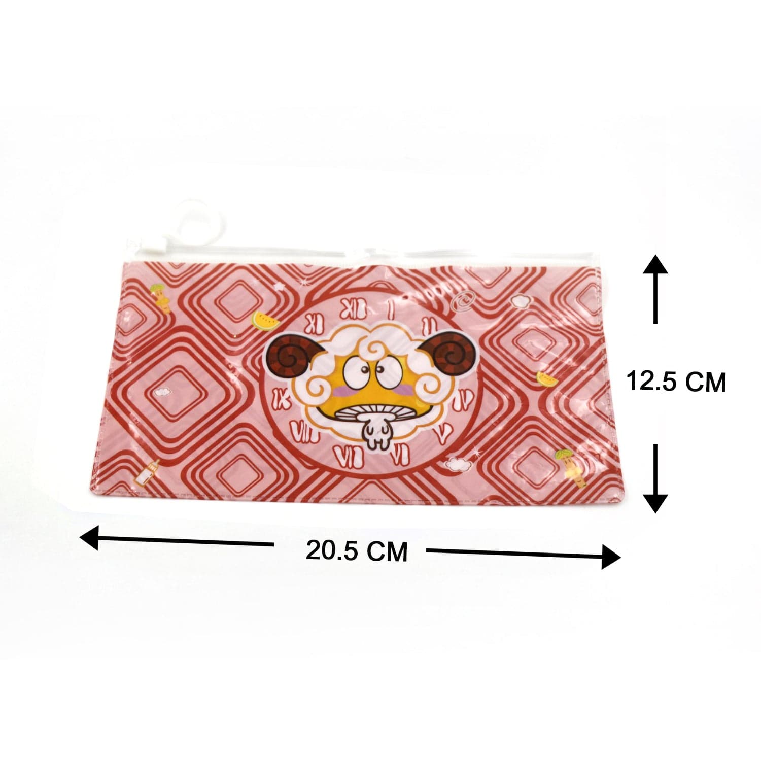 20 Pc Red Printed Pouch For Carrying Stationary Stuffs And All By The Students. thumbnail 5