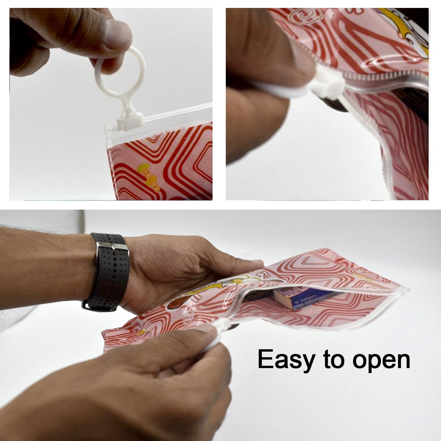 20 Pc Red Printed Pouch For Carrying Stationary Stuffs And All By The Students. thumbnail 6