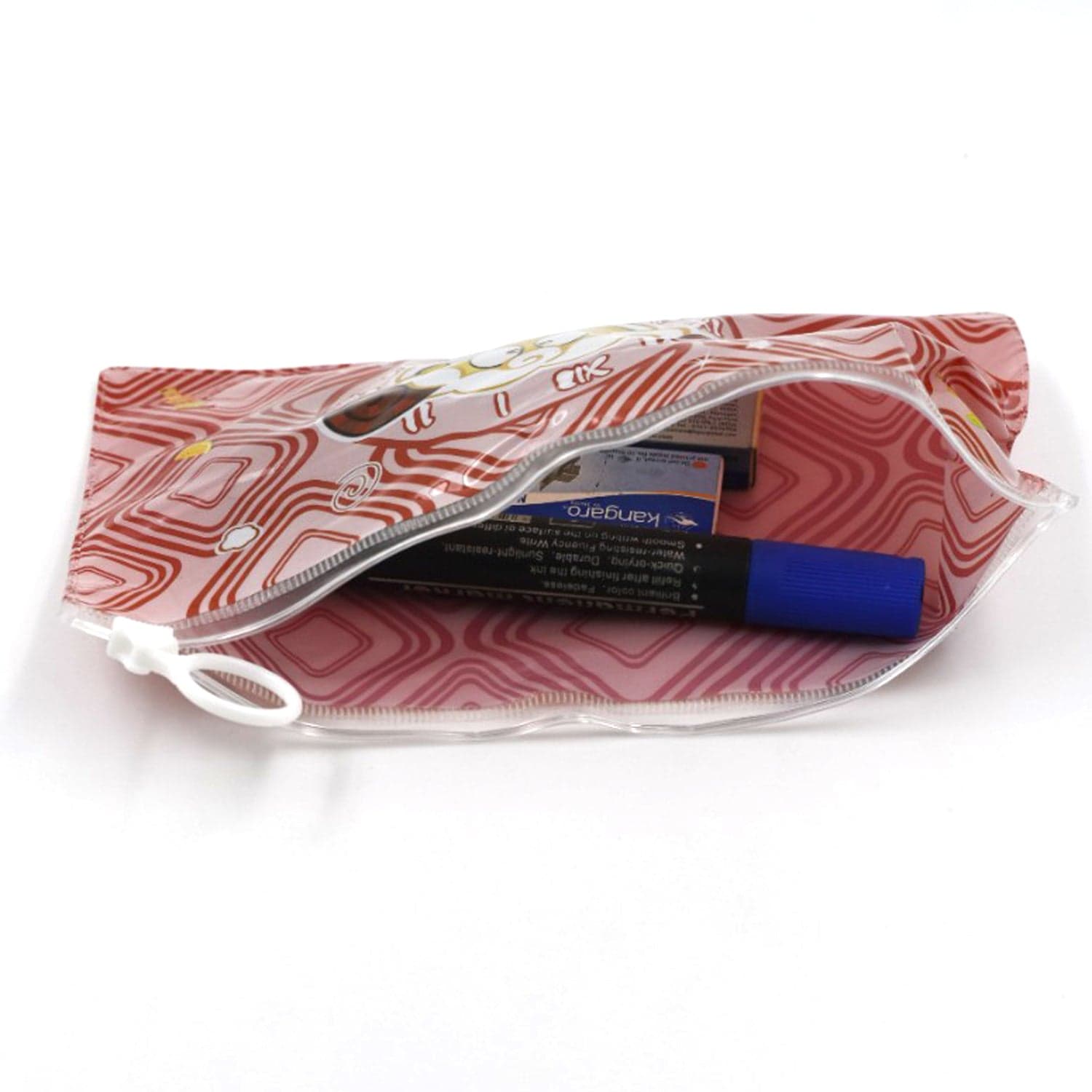 20 Pc Red Printed Pouch For Carrying Stationary Stuffs And All By The Students. thumbnail 8