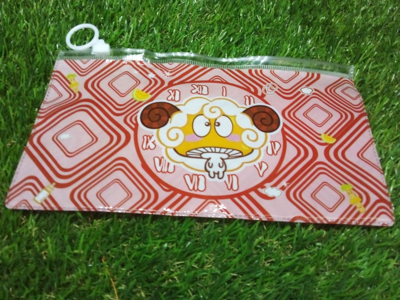 20 Pc Red Printed Pouch For Carrying Stationary Stuffs And All By The Students. thumbnail 9